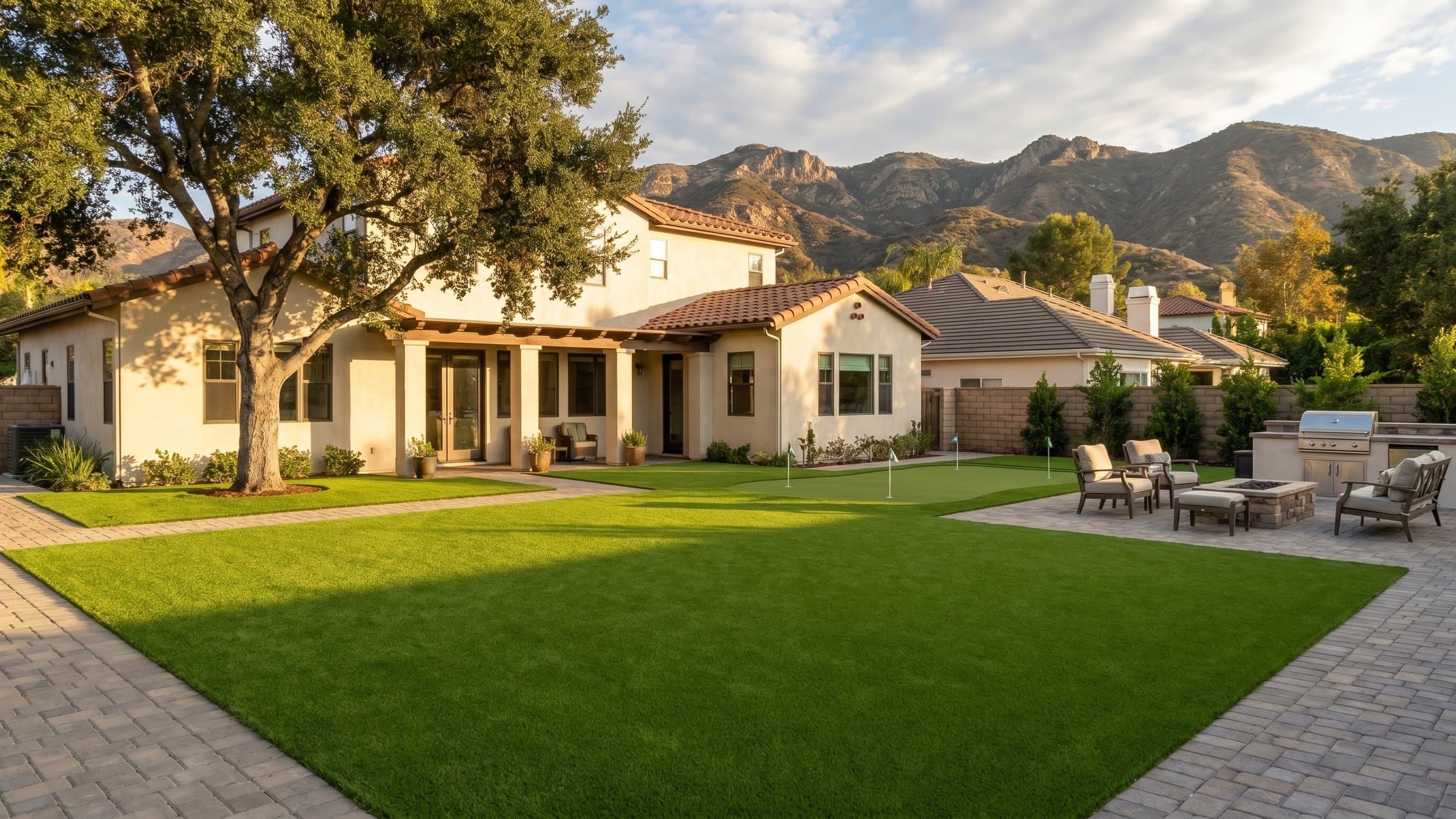 Artificial turf installation in Agoura Hills, CA