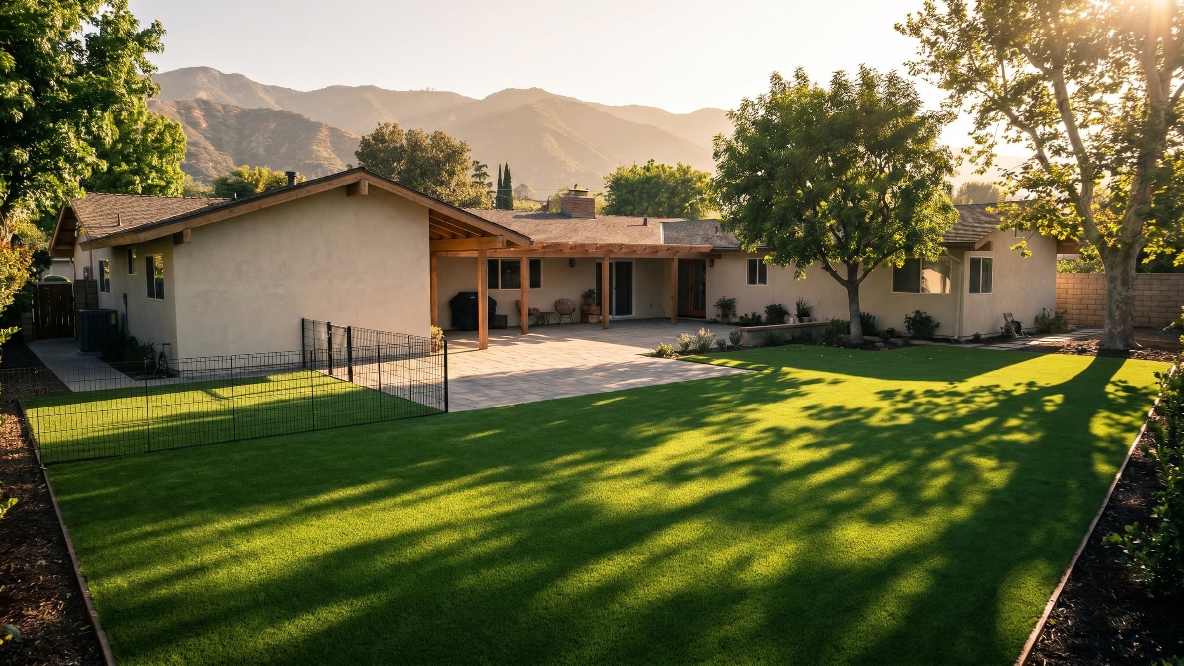 Artificial turf installation in Alhambra, CA