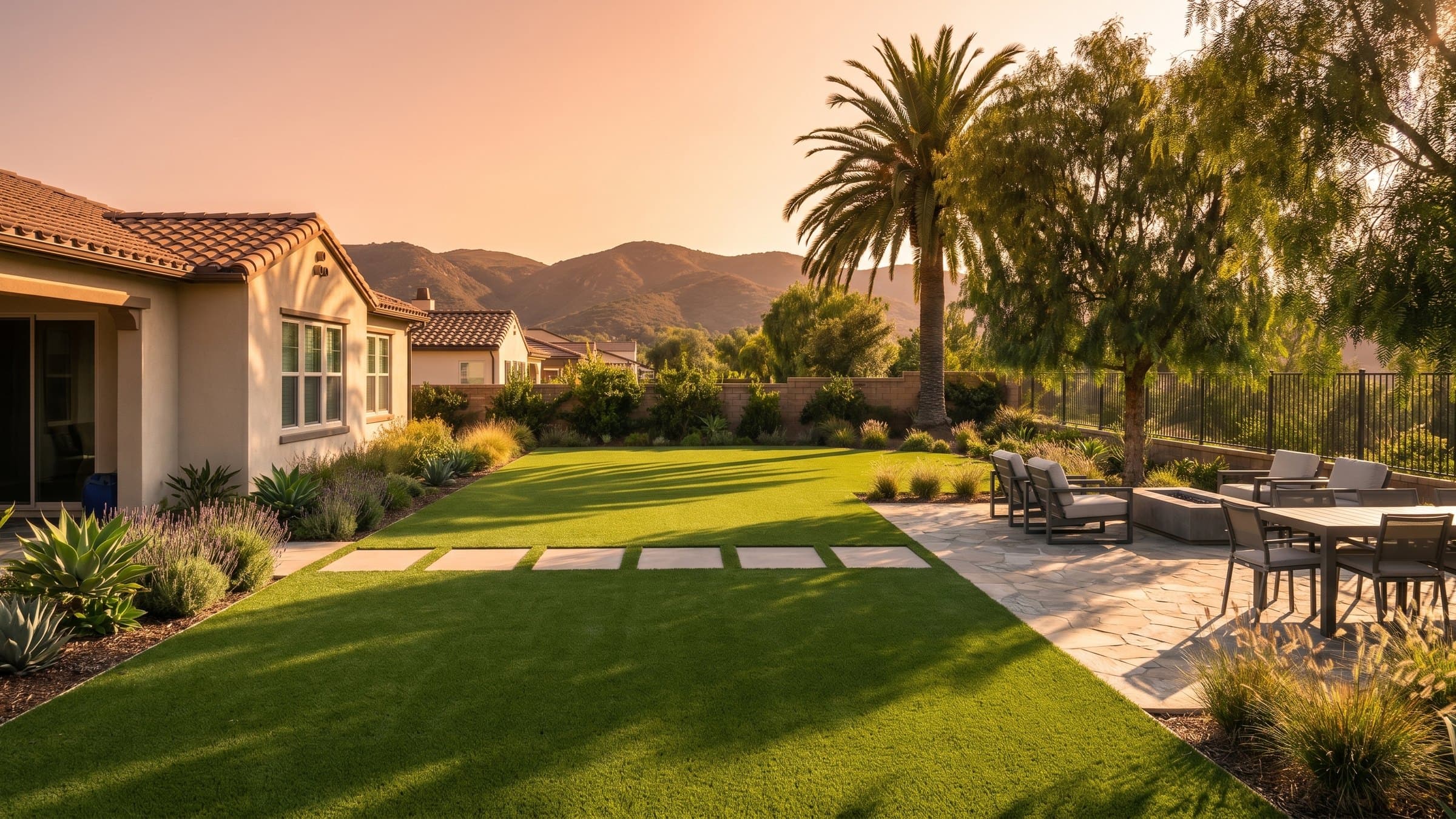 Artificial turf installation in Aliso Viejo, CA