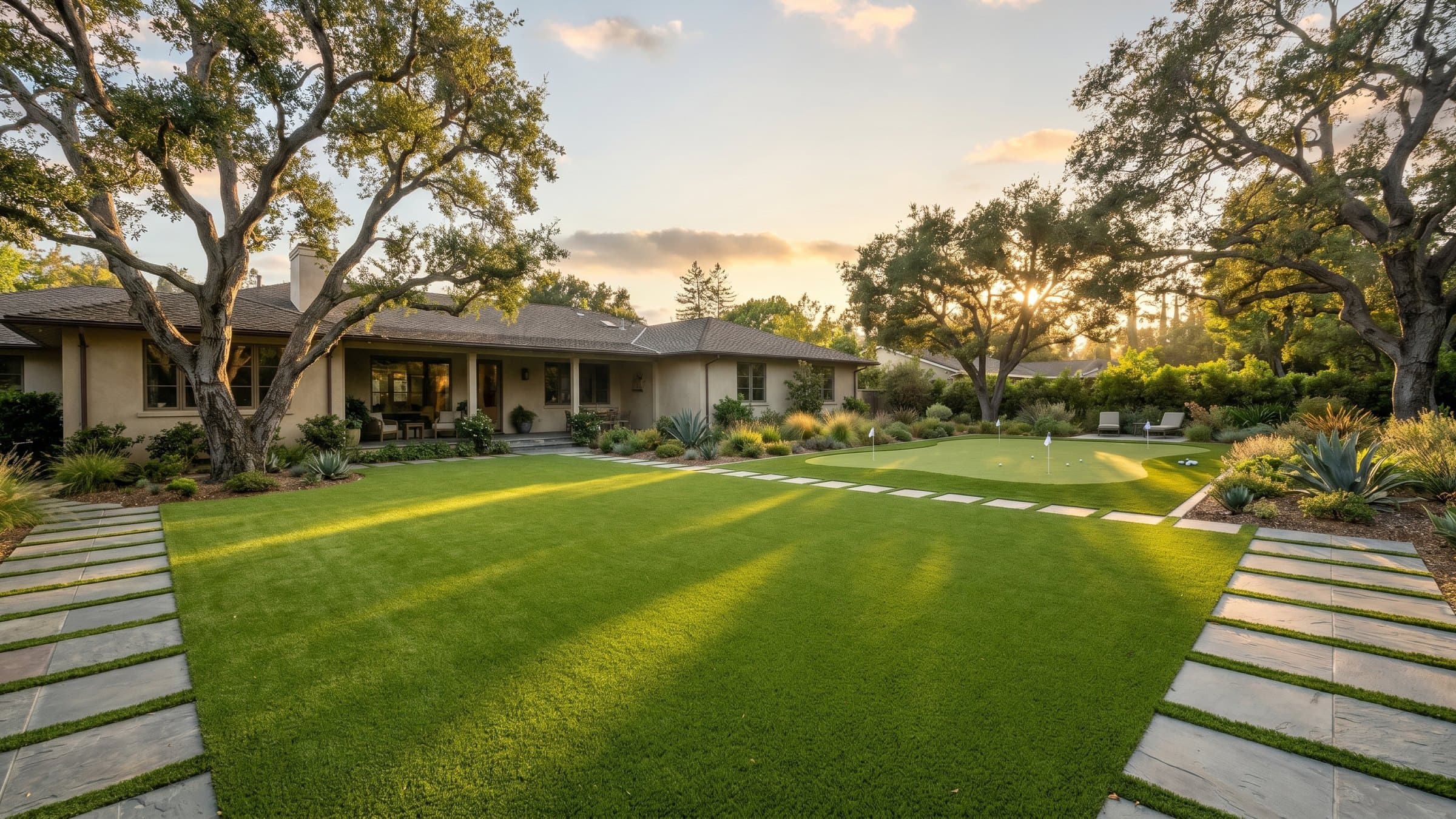 Artificial turf installation in Arcadia, CA