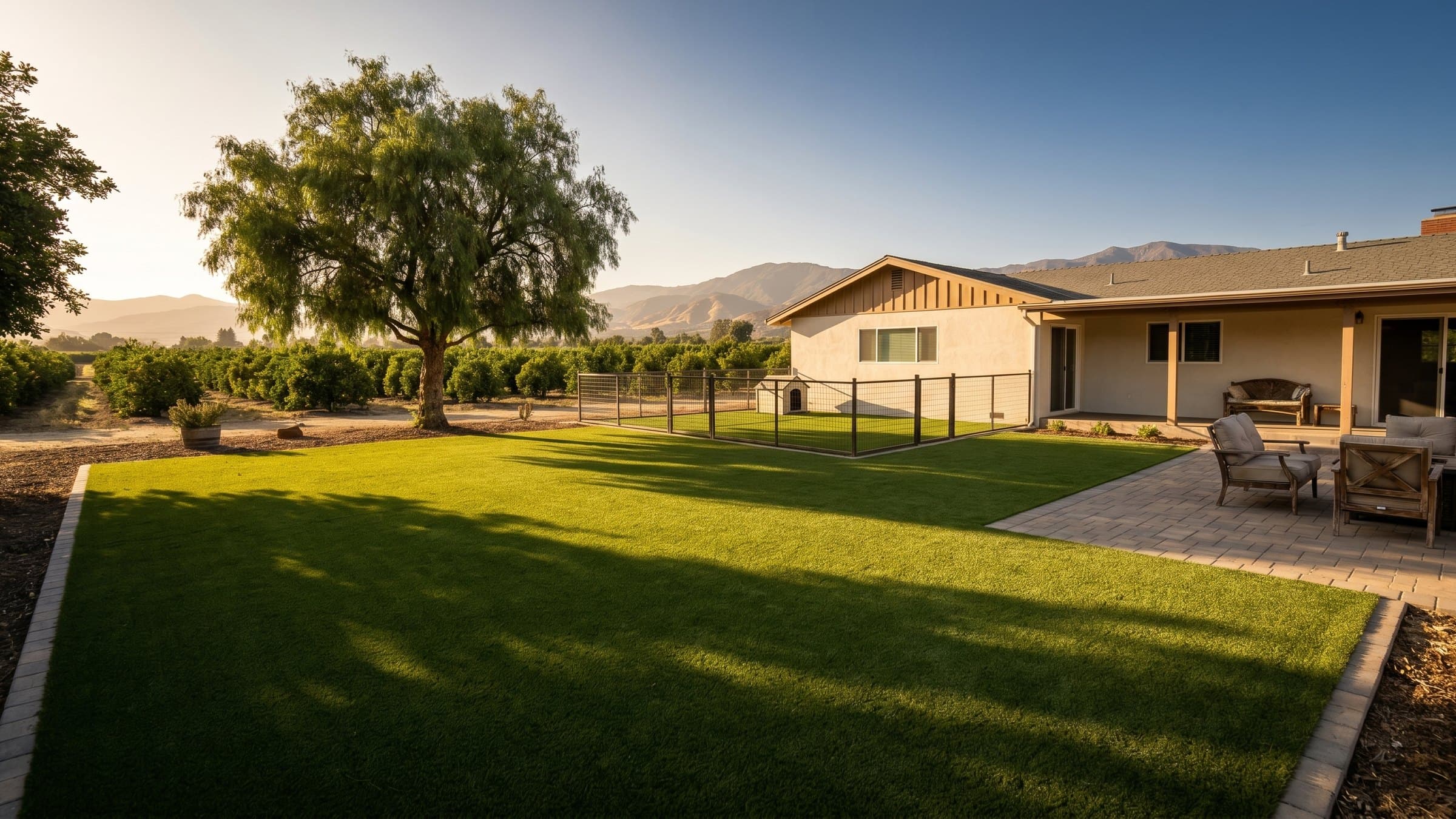 Artificial turf installation in Bardsdale, CA