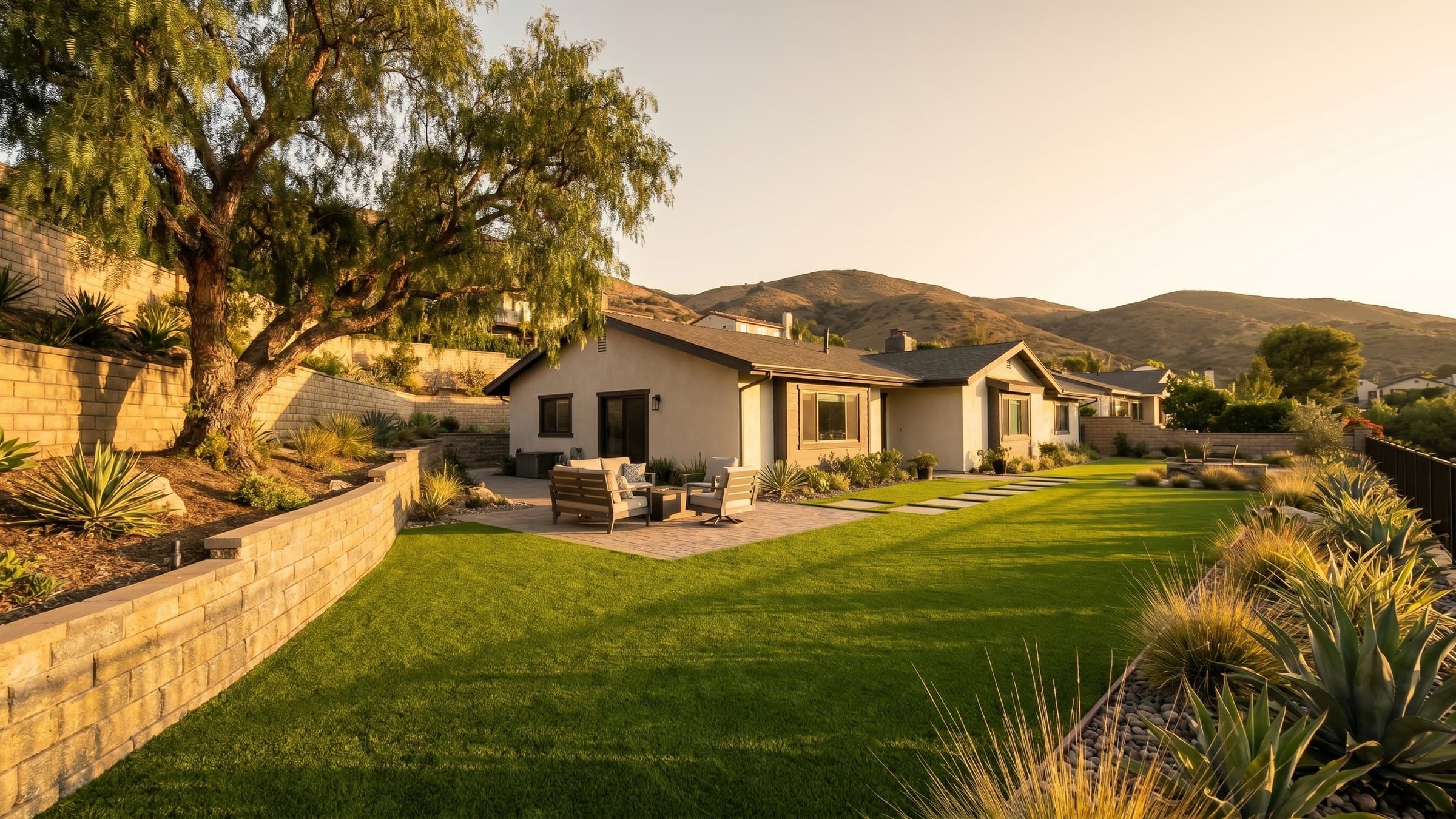 Artificial turf installation in Brea, CA