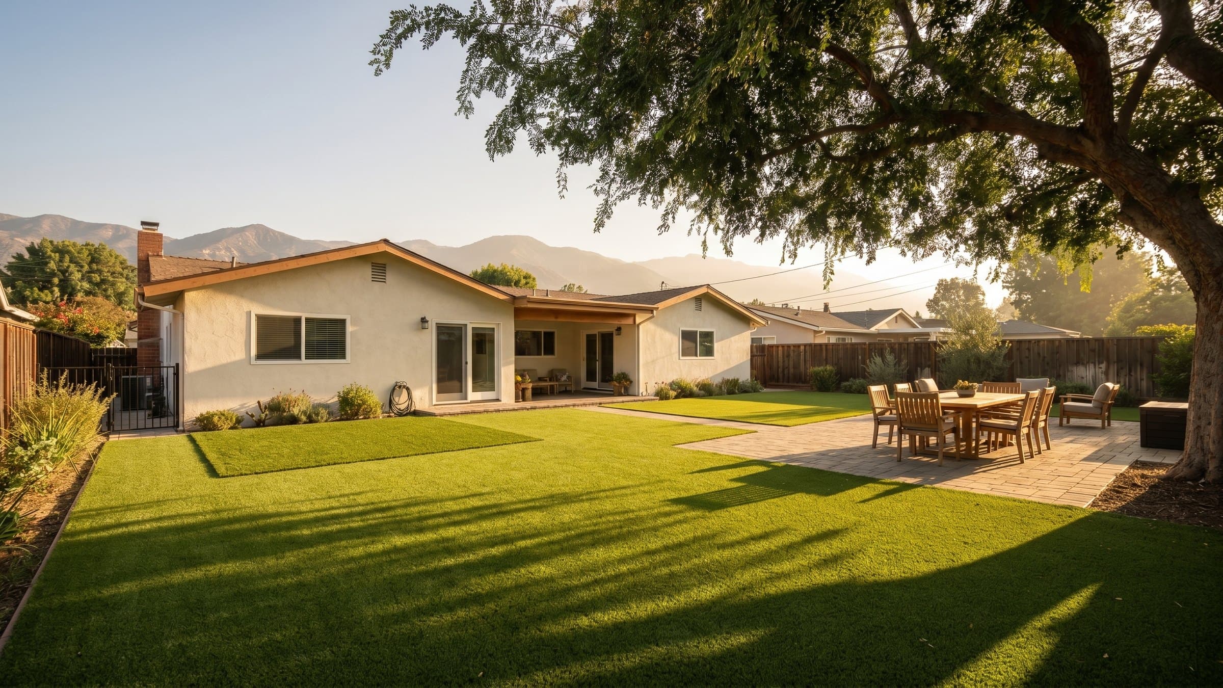 Artificial turf installation in Cerritos, CA