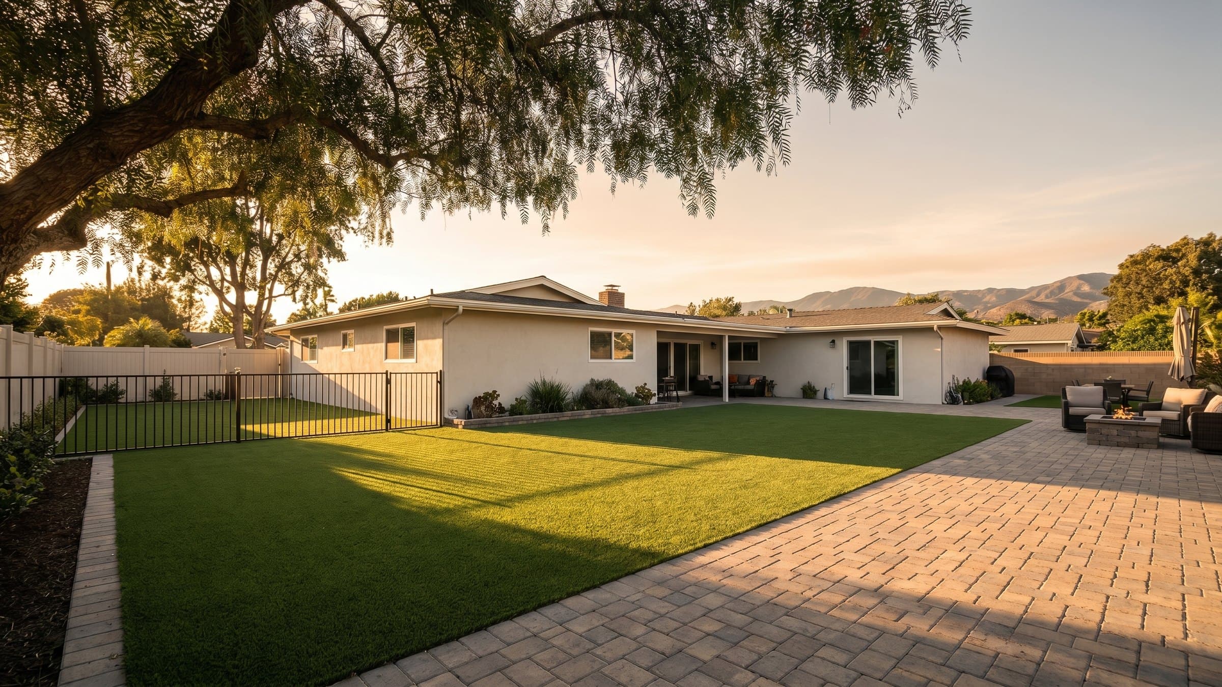 Artificial turf installation in Costa Mesa, CA