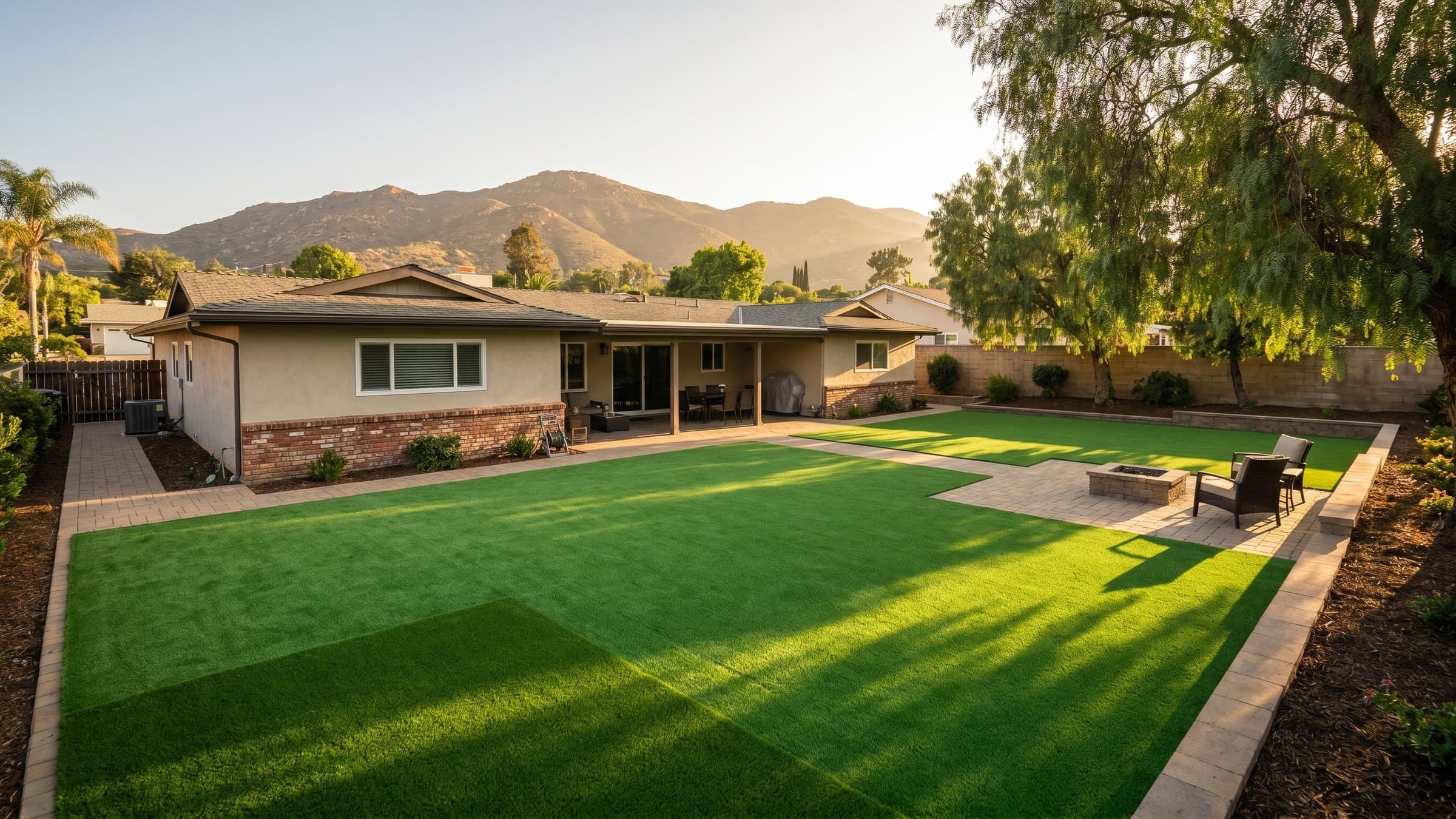 Artificial turf installation in El Cajon, CA