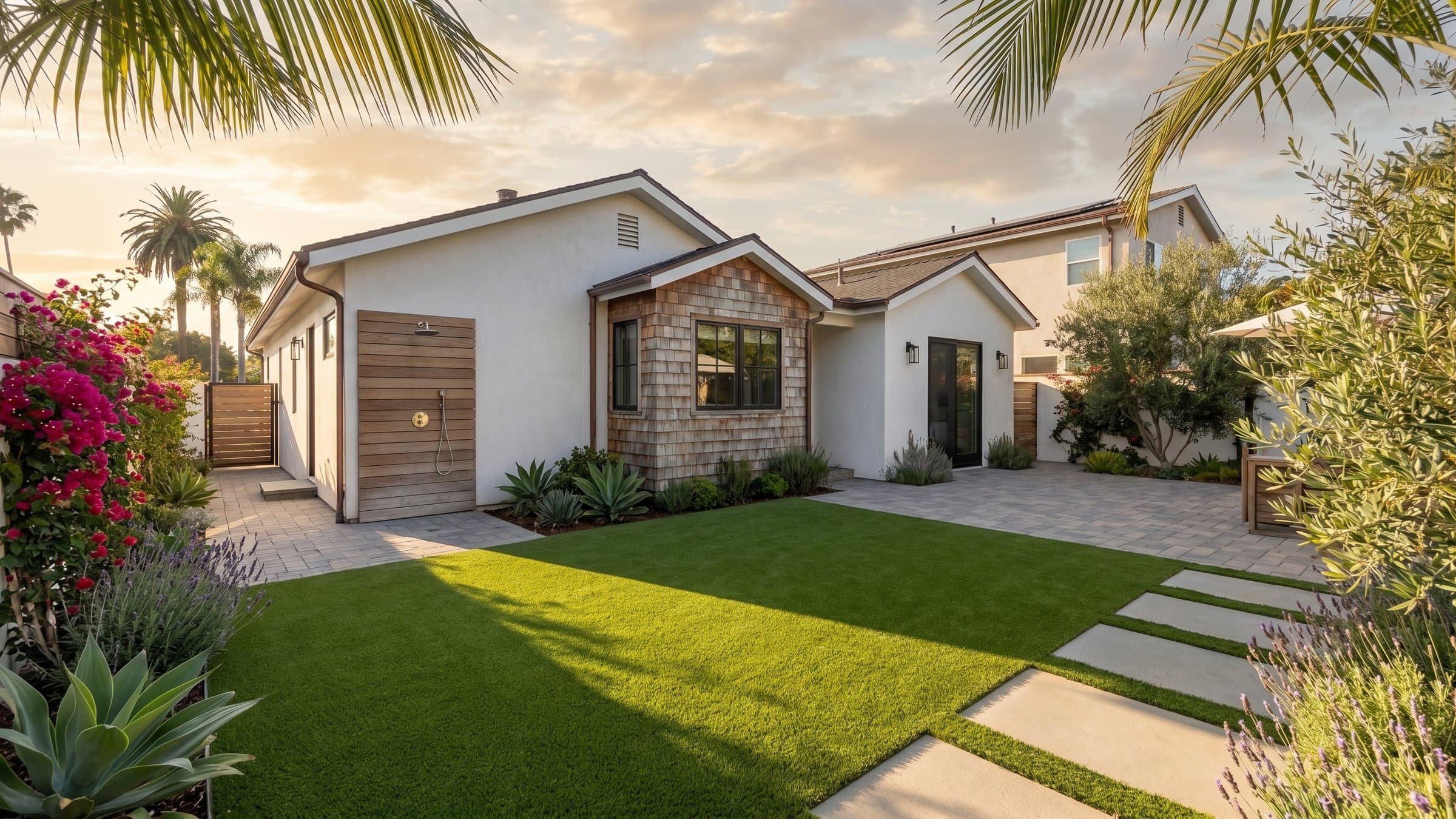 Artificial turf installation in Hermosa Beach, CA