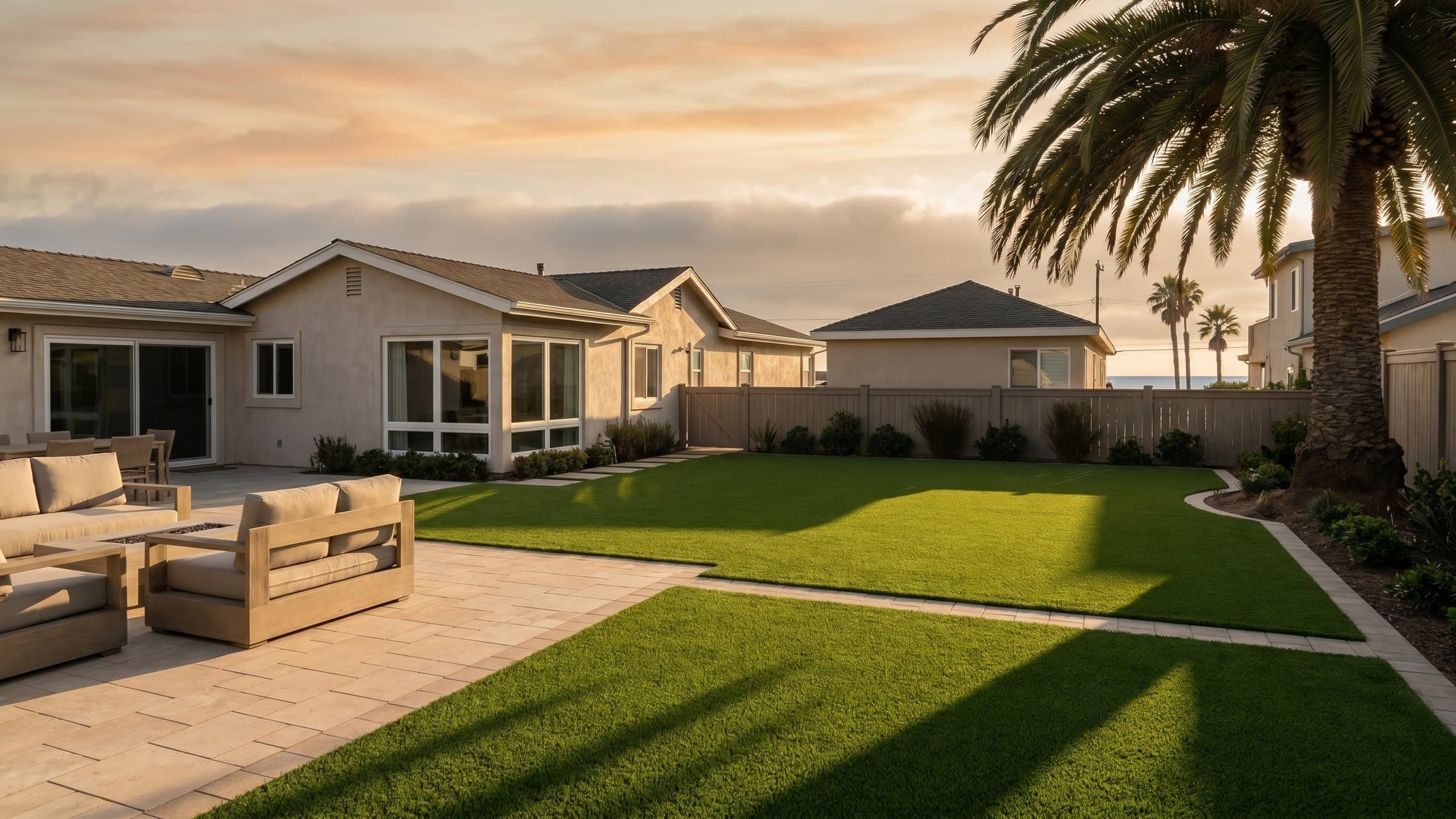Artificial turf installation in Imperial Beach, CA