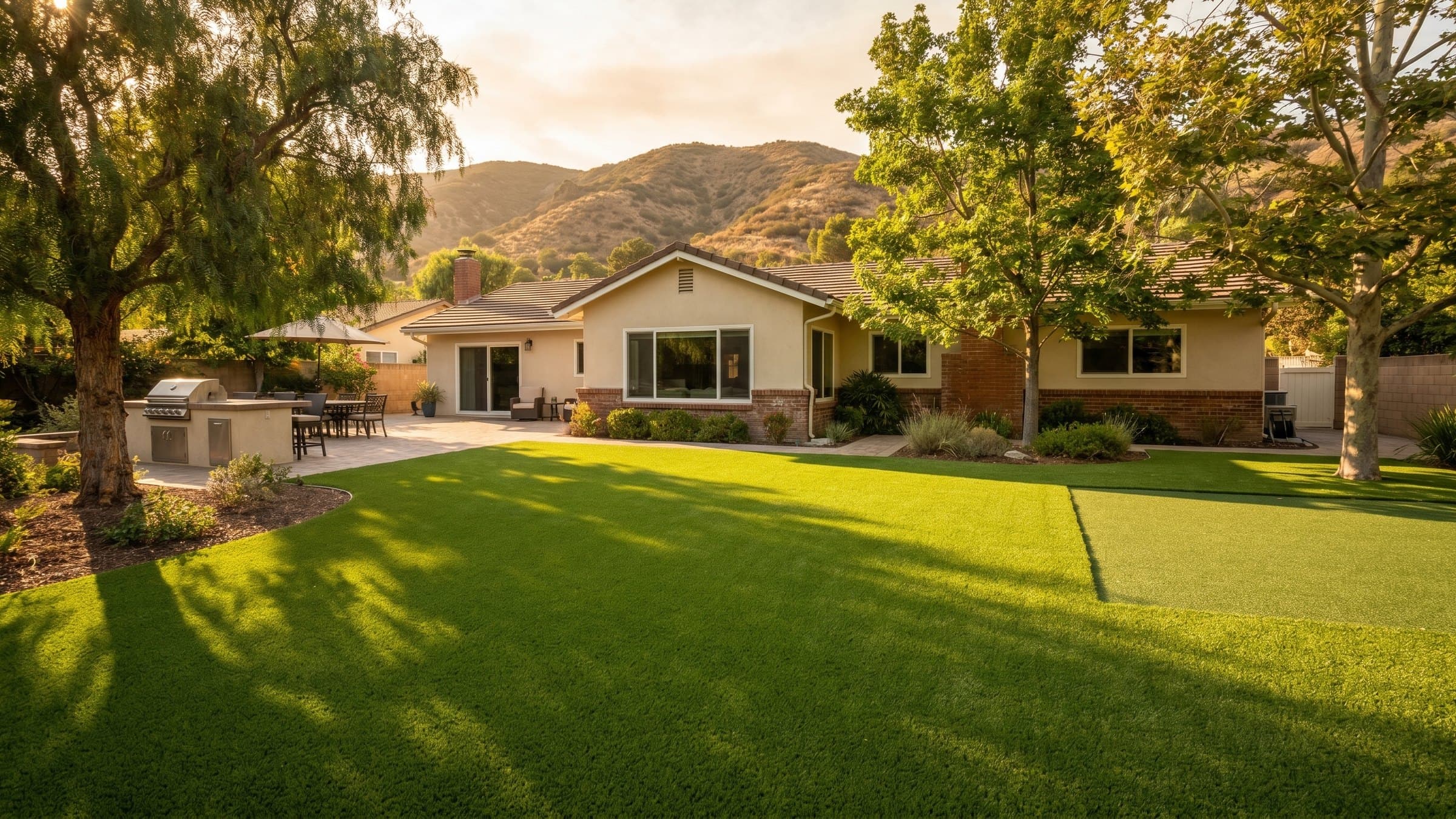 Artificial turf installation in La Habra, CA