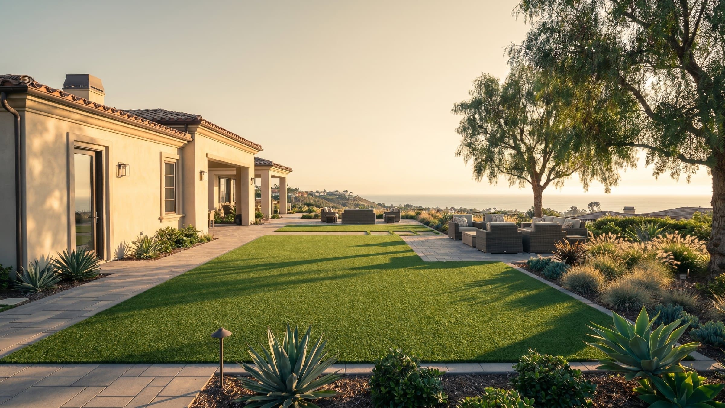 Artificial turf installation in Laguna Niguel, CA