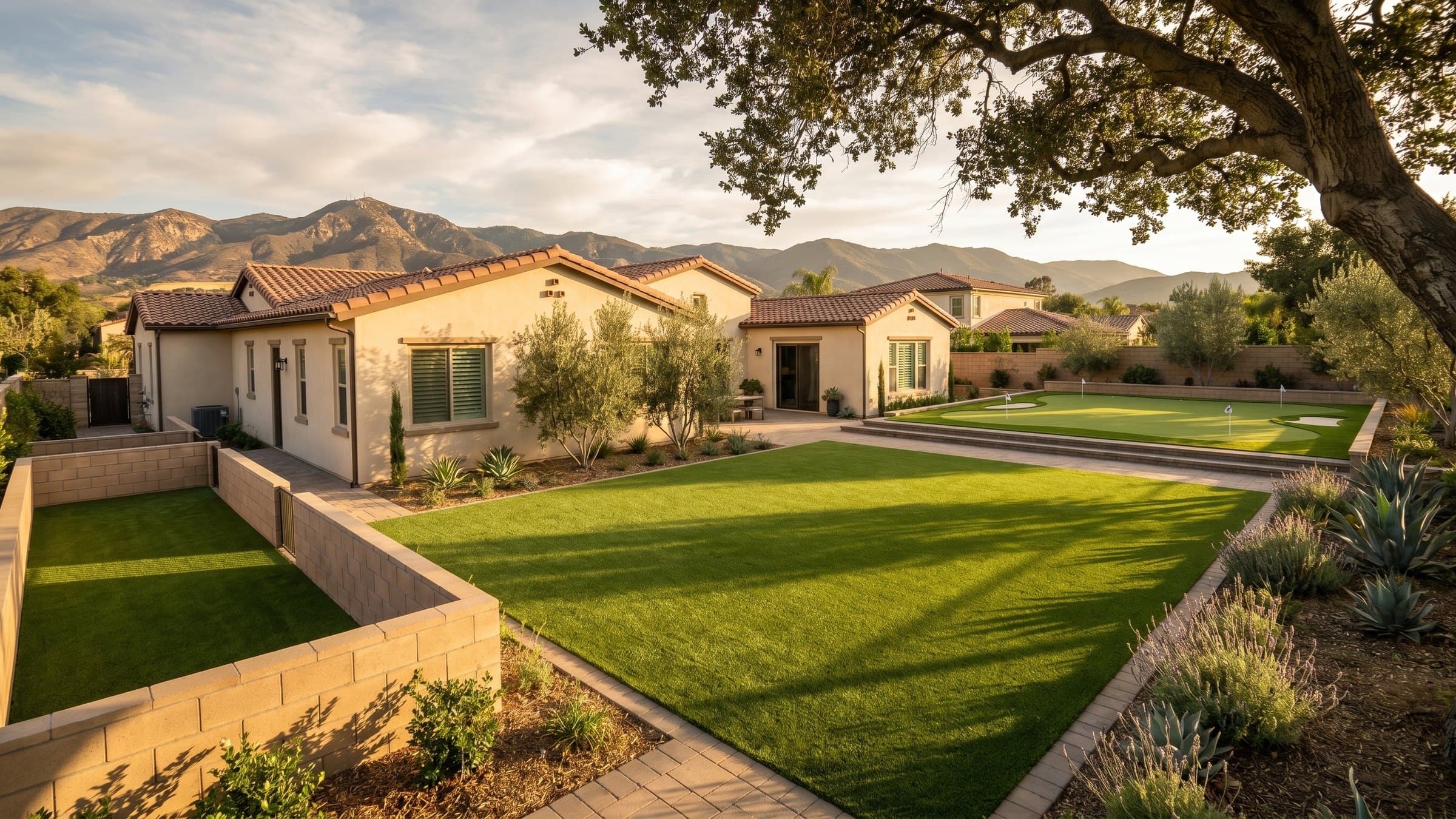 Artificial turf installation in Newbury Park, CA