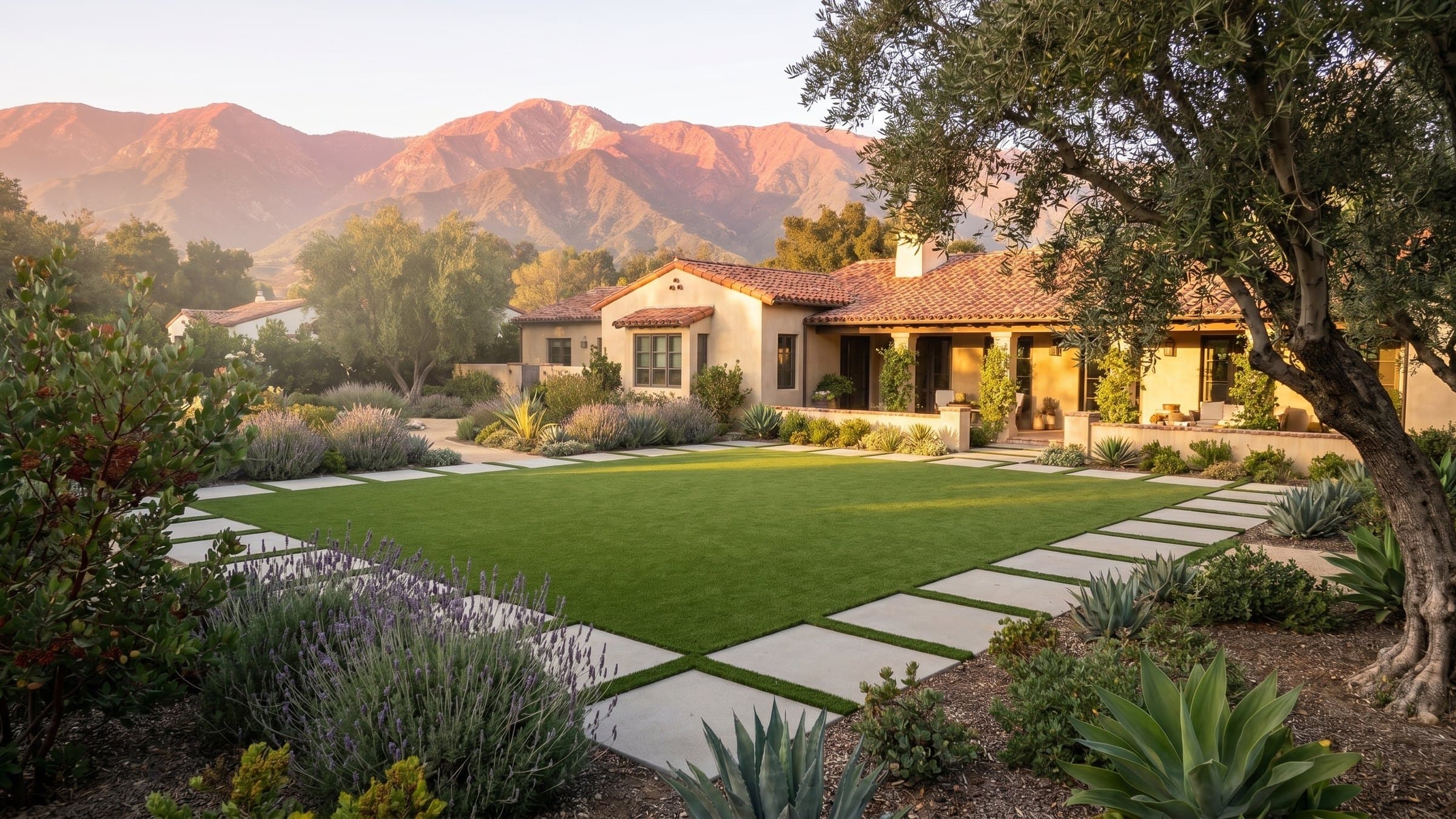 Artificial turf installation in Ojai, CA