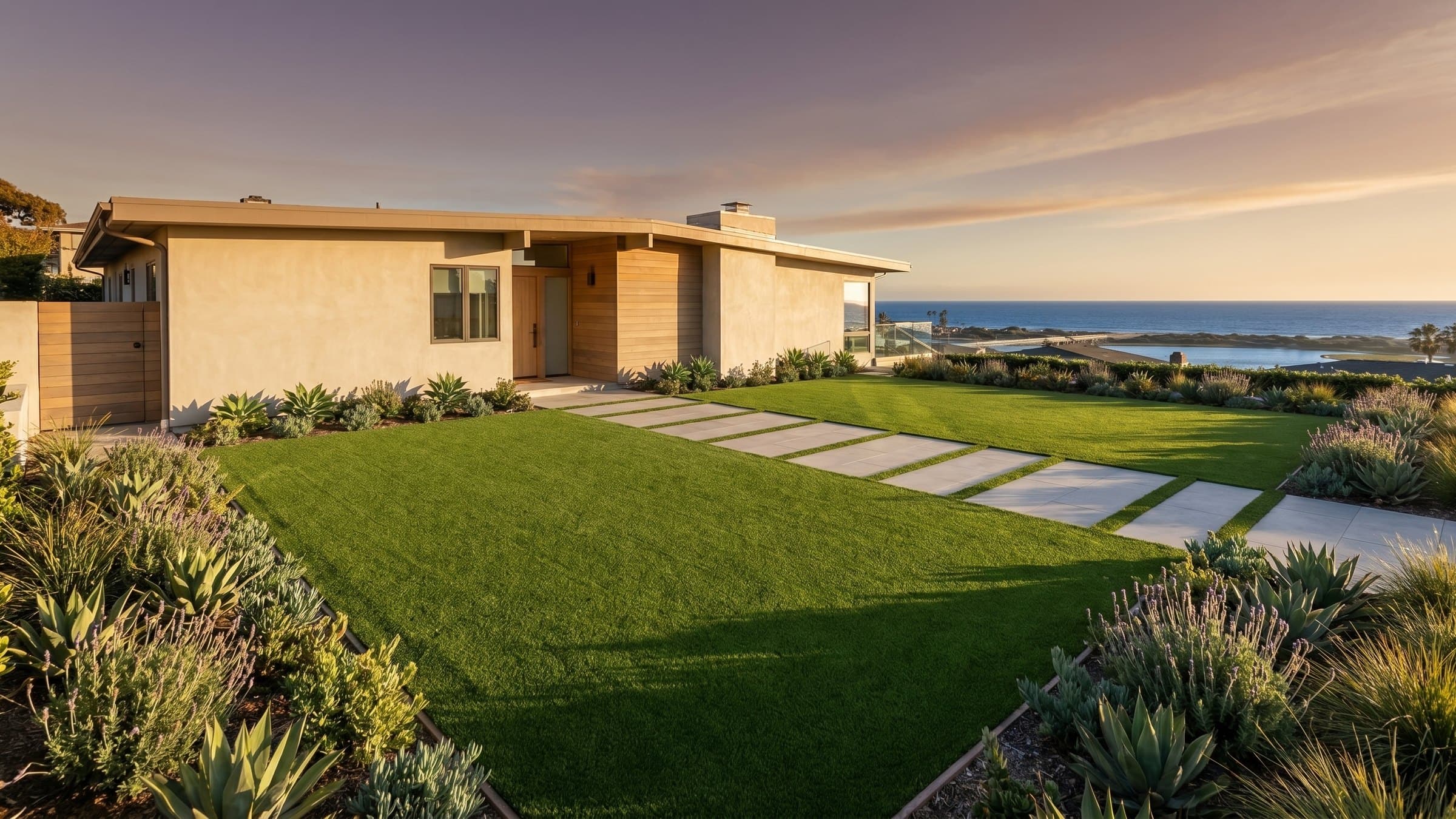Artificial turf installation in Pacific Beach, CA