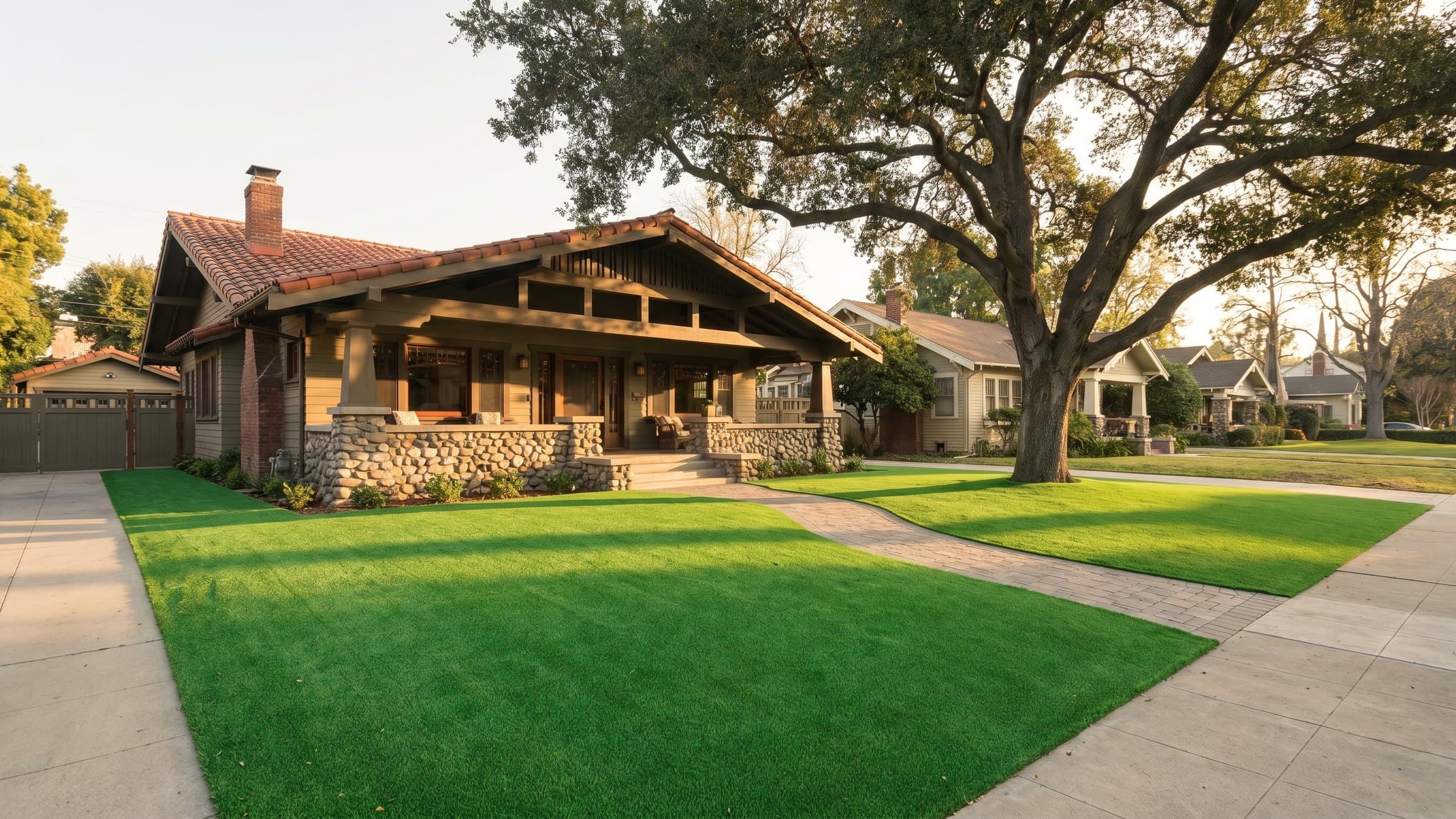 Artificial turf installation in Pasadena, CA