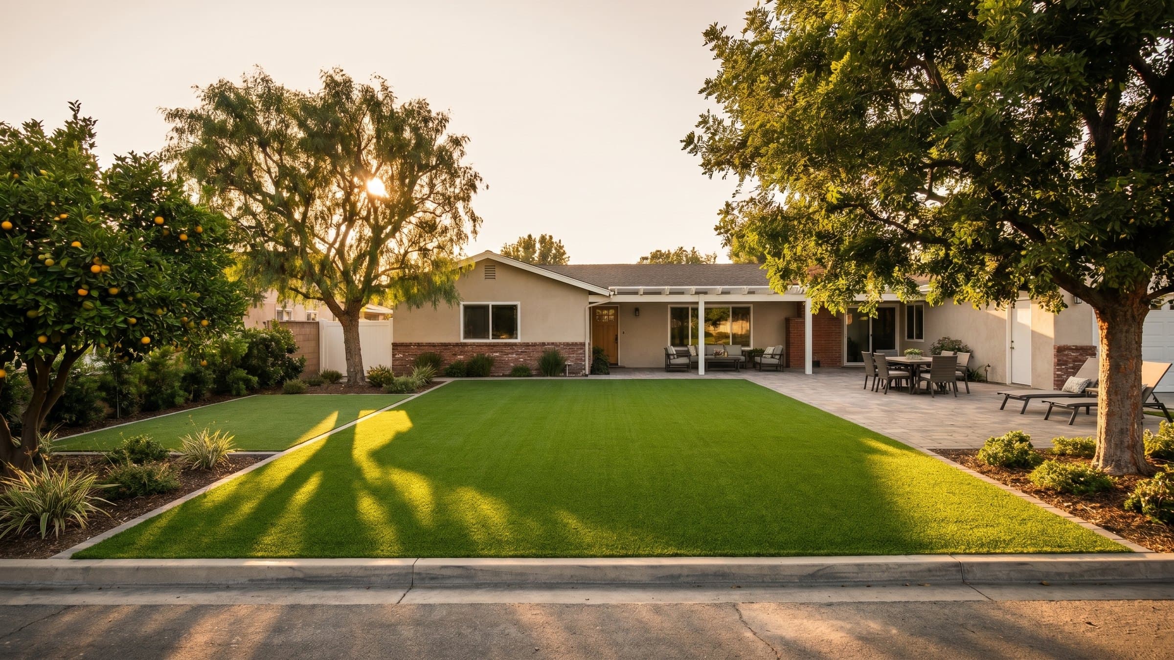 Artificial turf installation in Placentia, CA