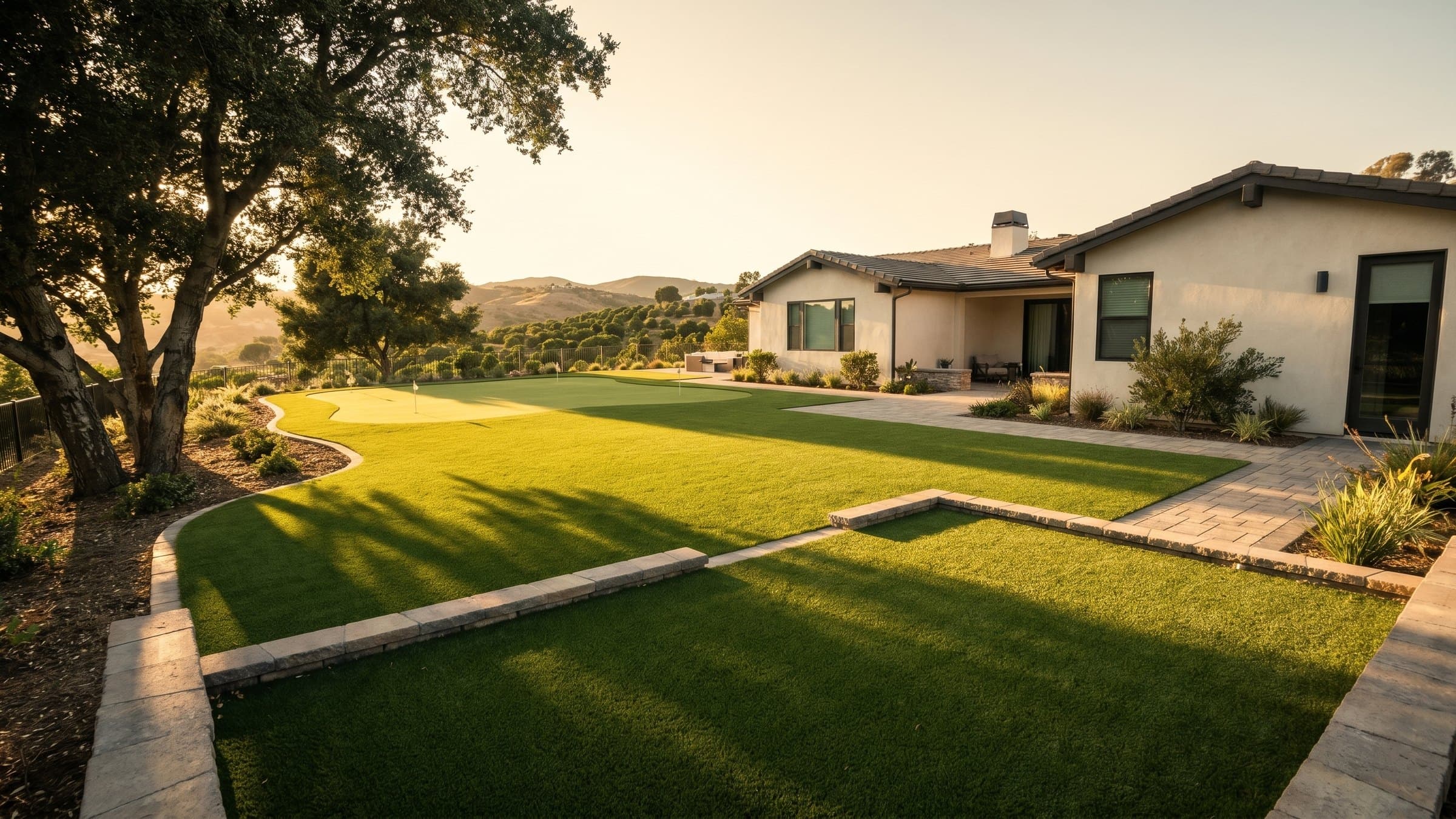 Artificial turf installation in Poway, CA