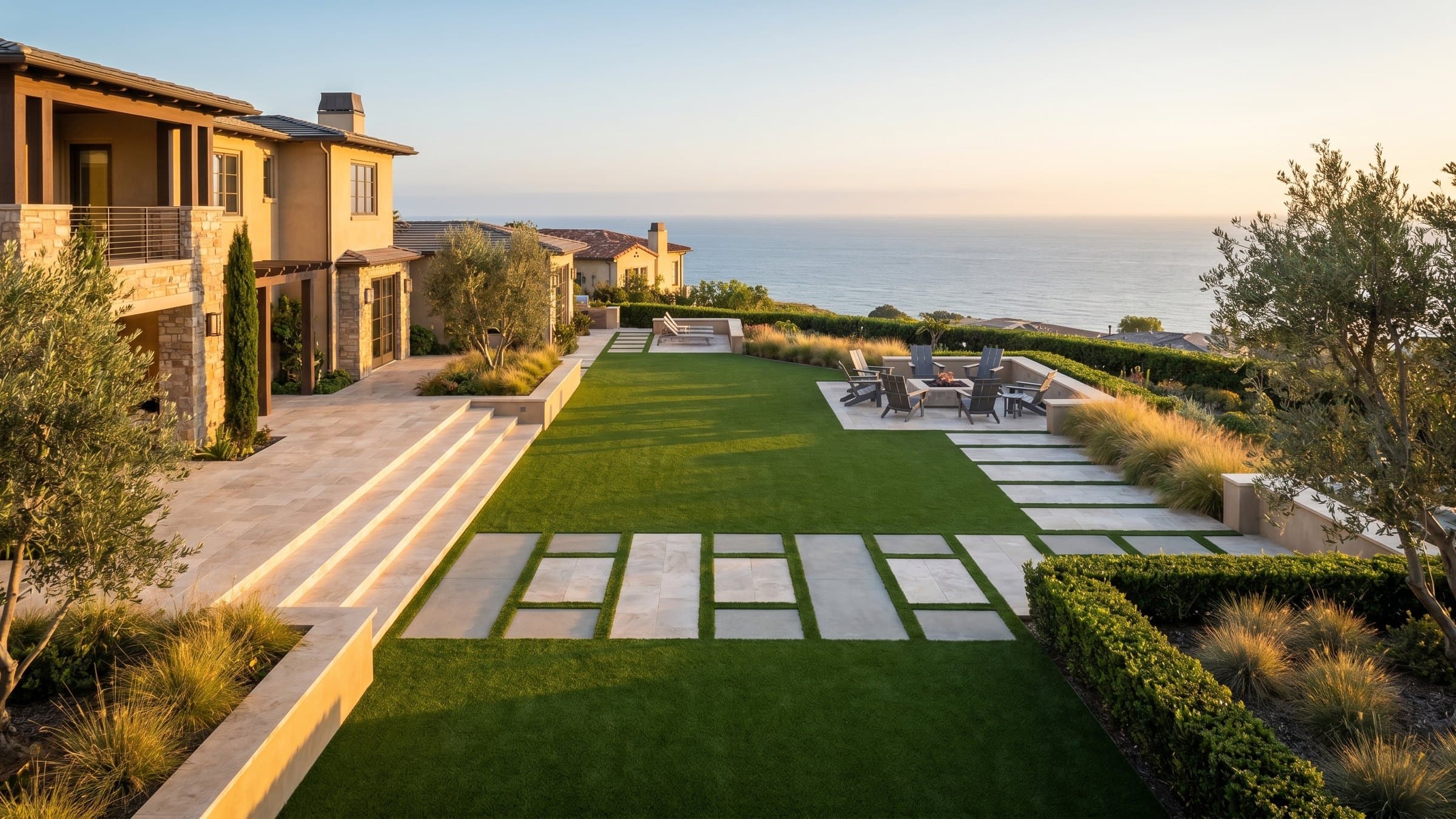 Artificial turf installation in Rancho Palos Verdes, CA