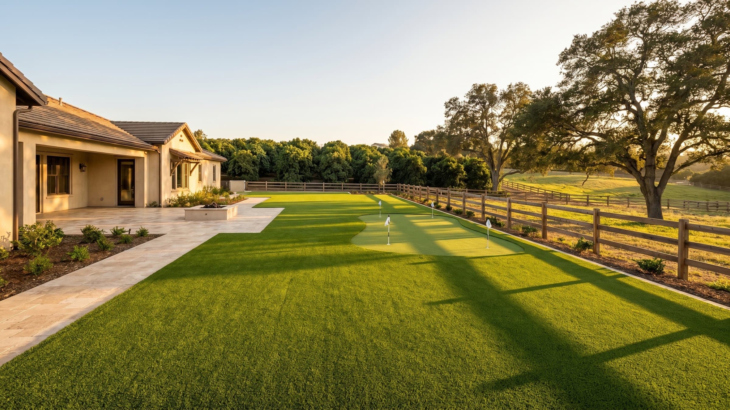 Artificial turf installation in Rancho Santa Fe, CA