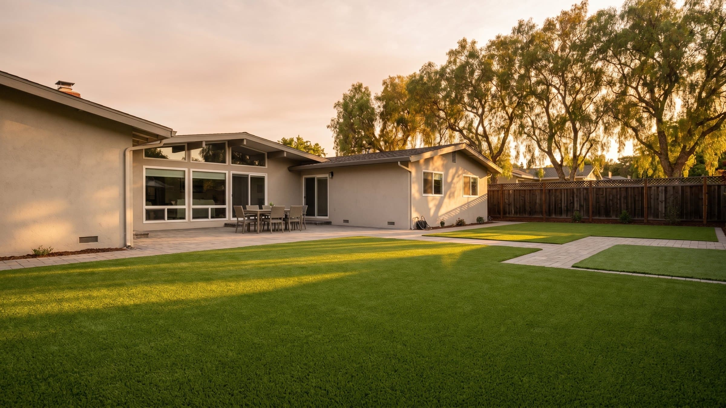 Artificial turf installation in Rossmoor, CA