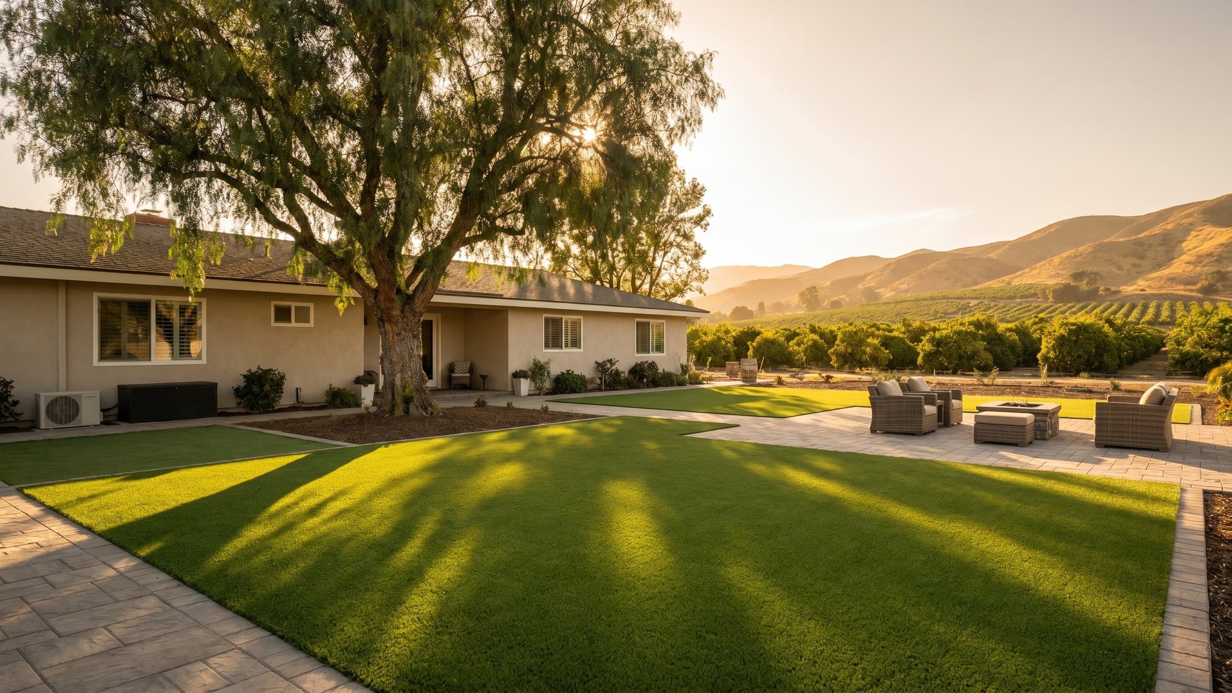 Artificial turf installation in Santa Paula, CA