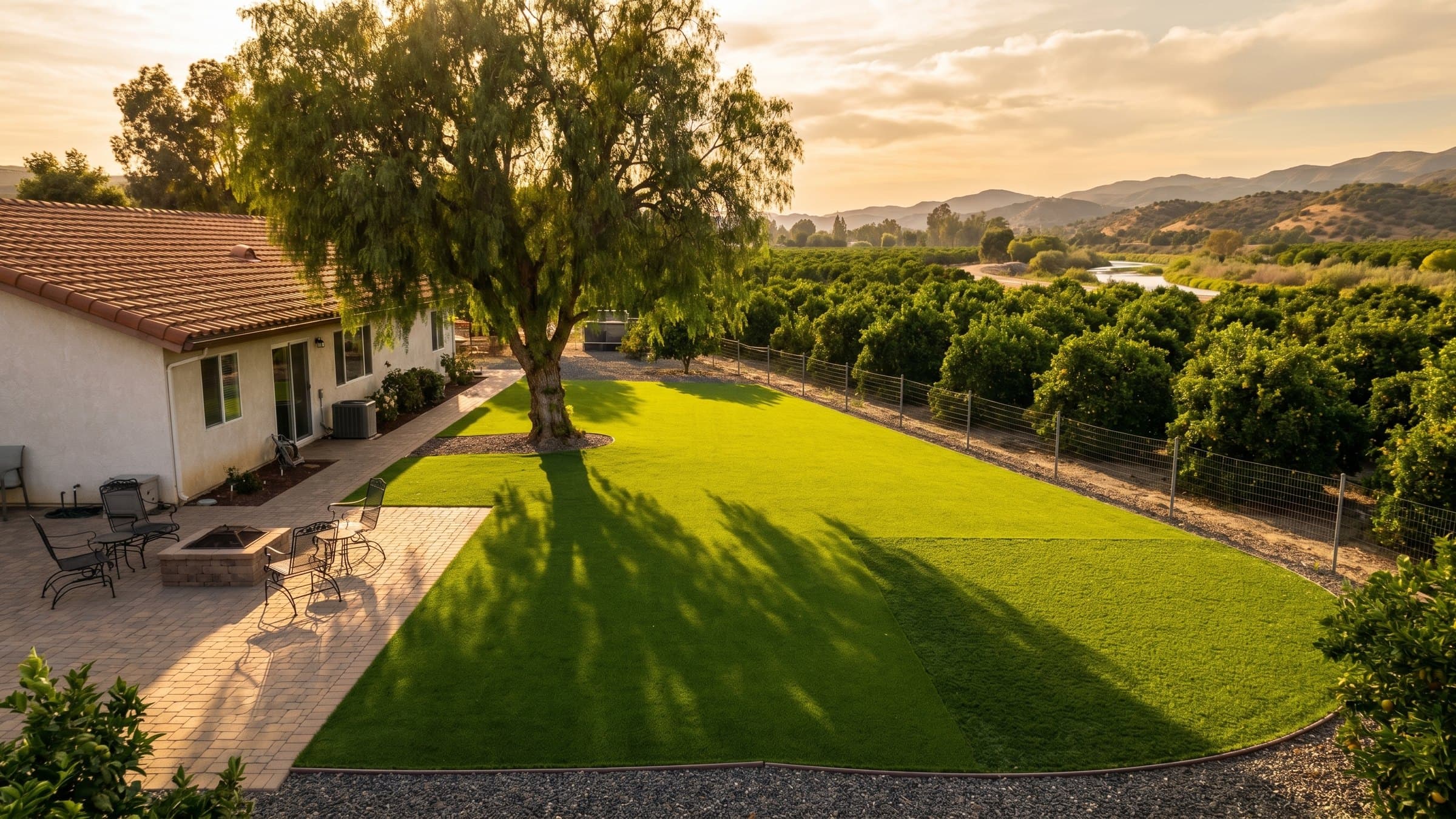Artificial turf installation in Saticoy, CA