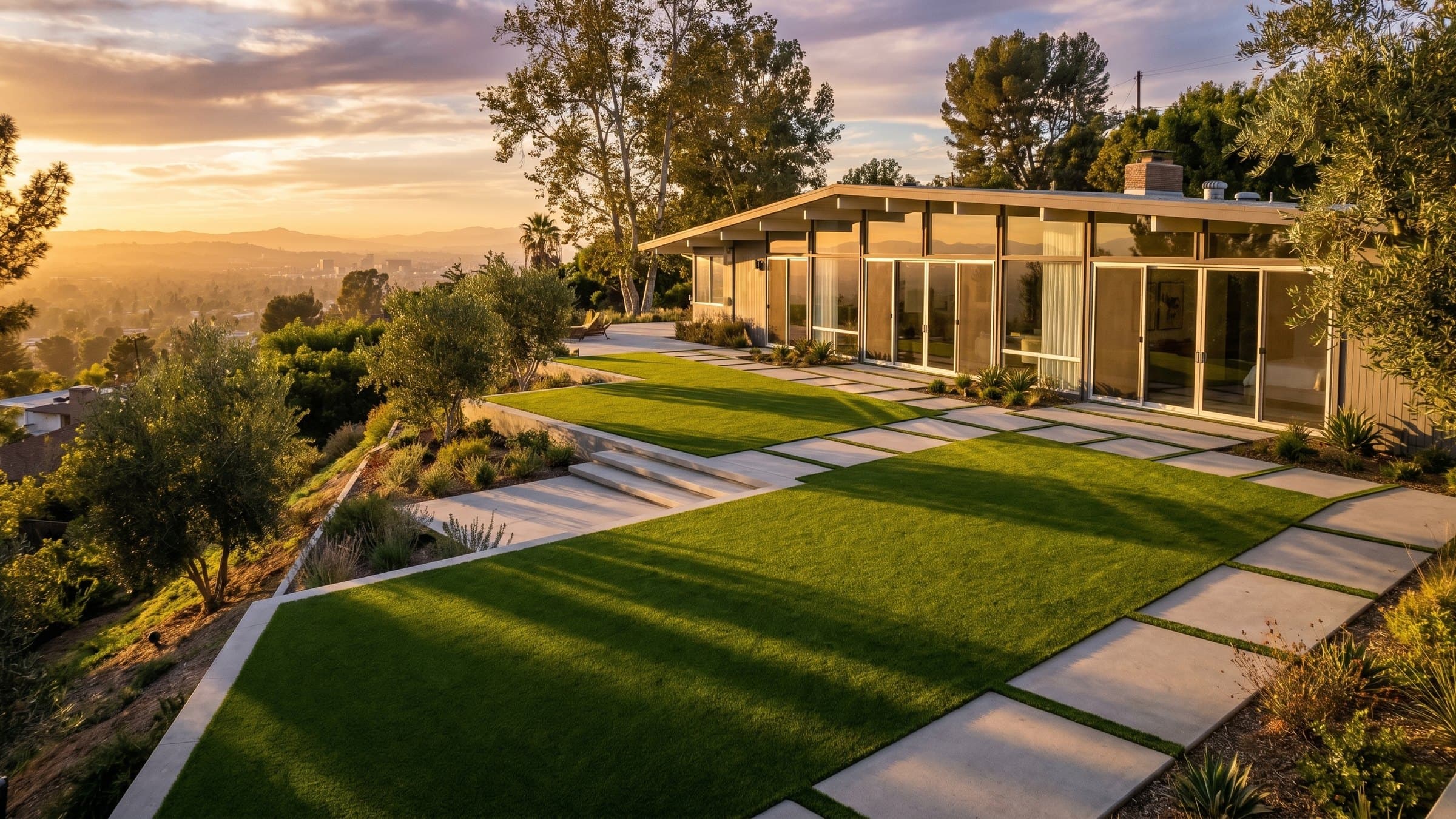 Artificial turf installation in Sherman Oaks, CA