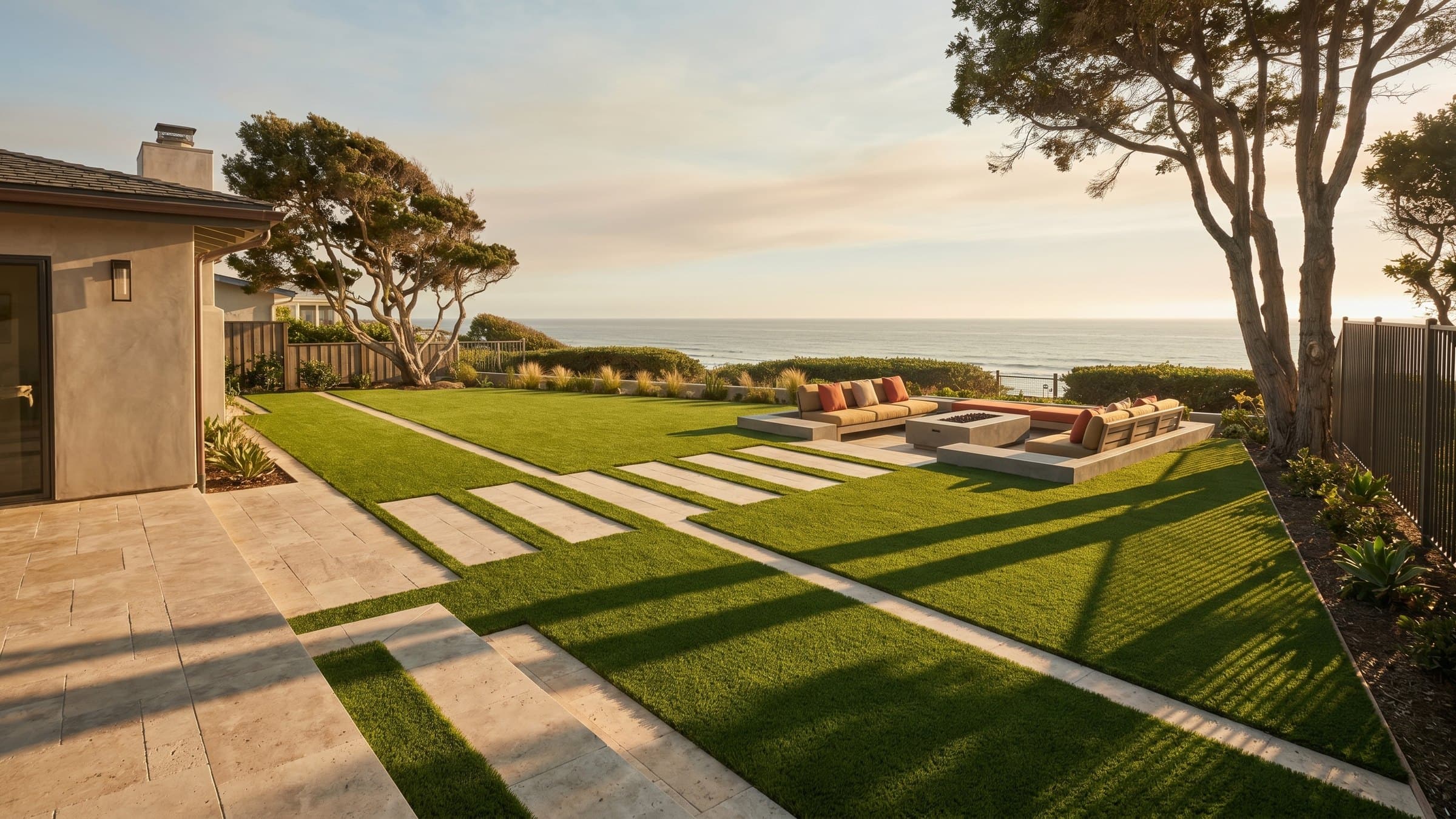 Artificial turf installation in Solana Beach, CA