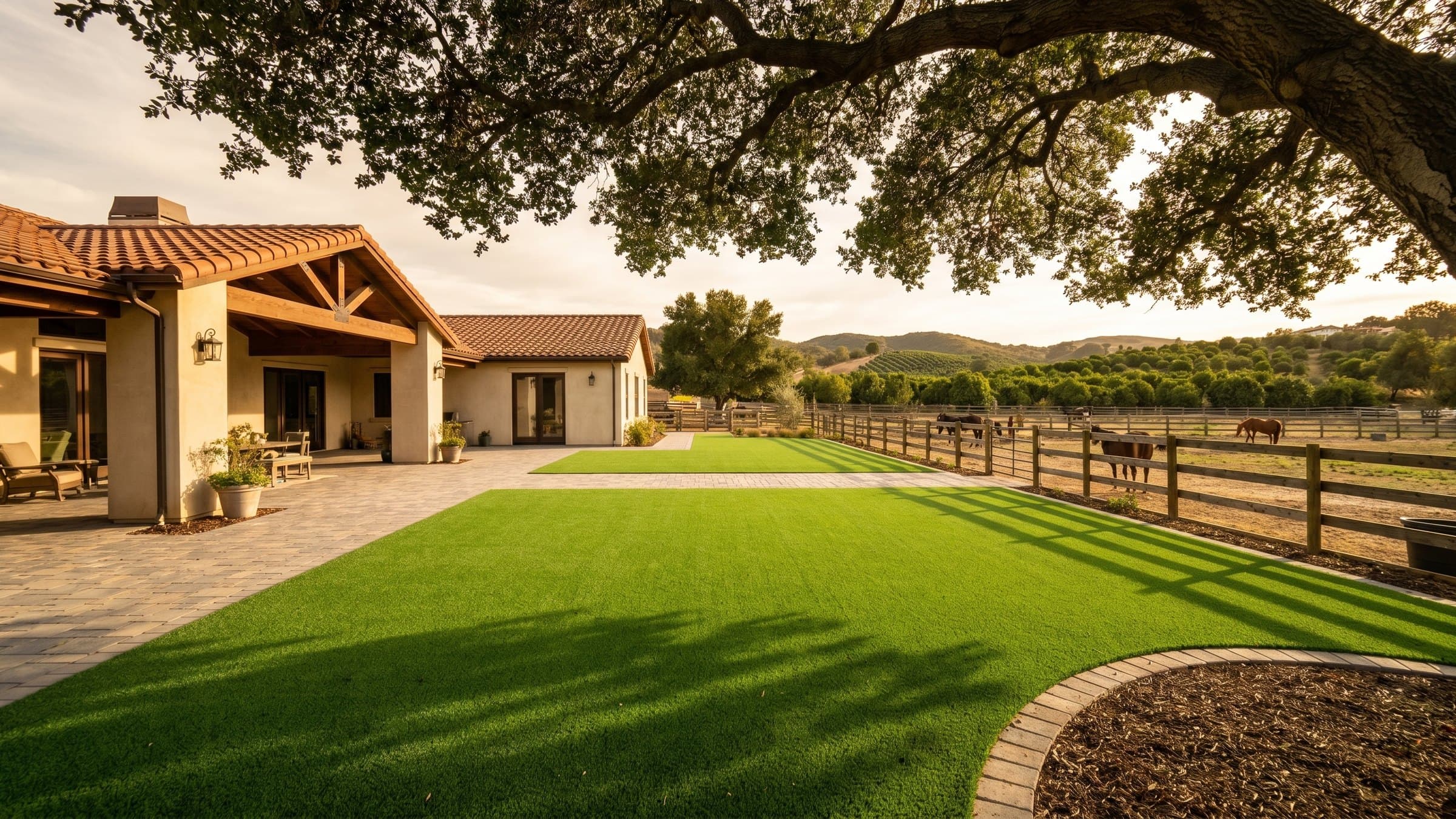 Artificial turf installation in Somis, CA
