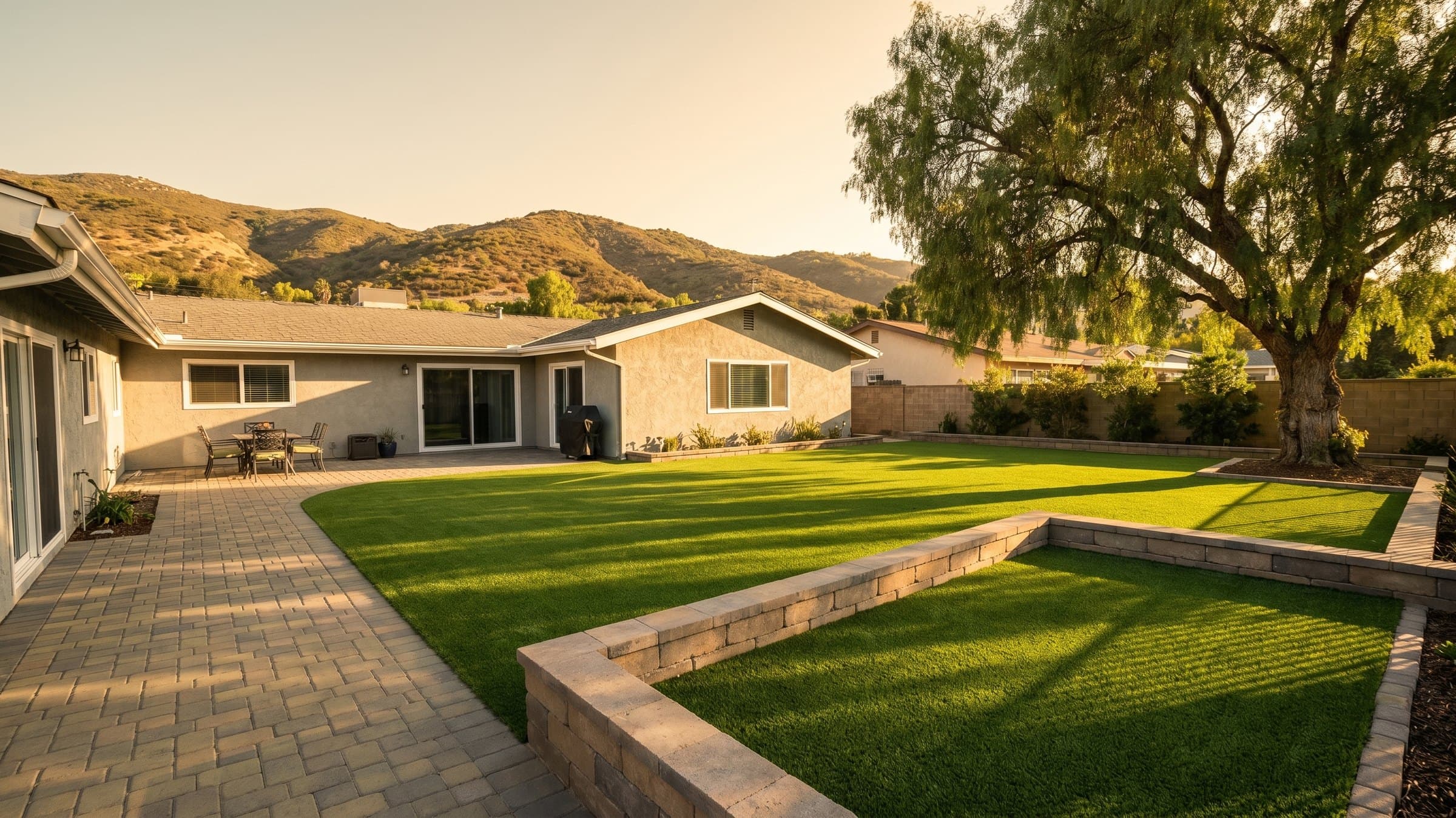 Artificial turf installation in Spring Valley, CA