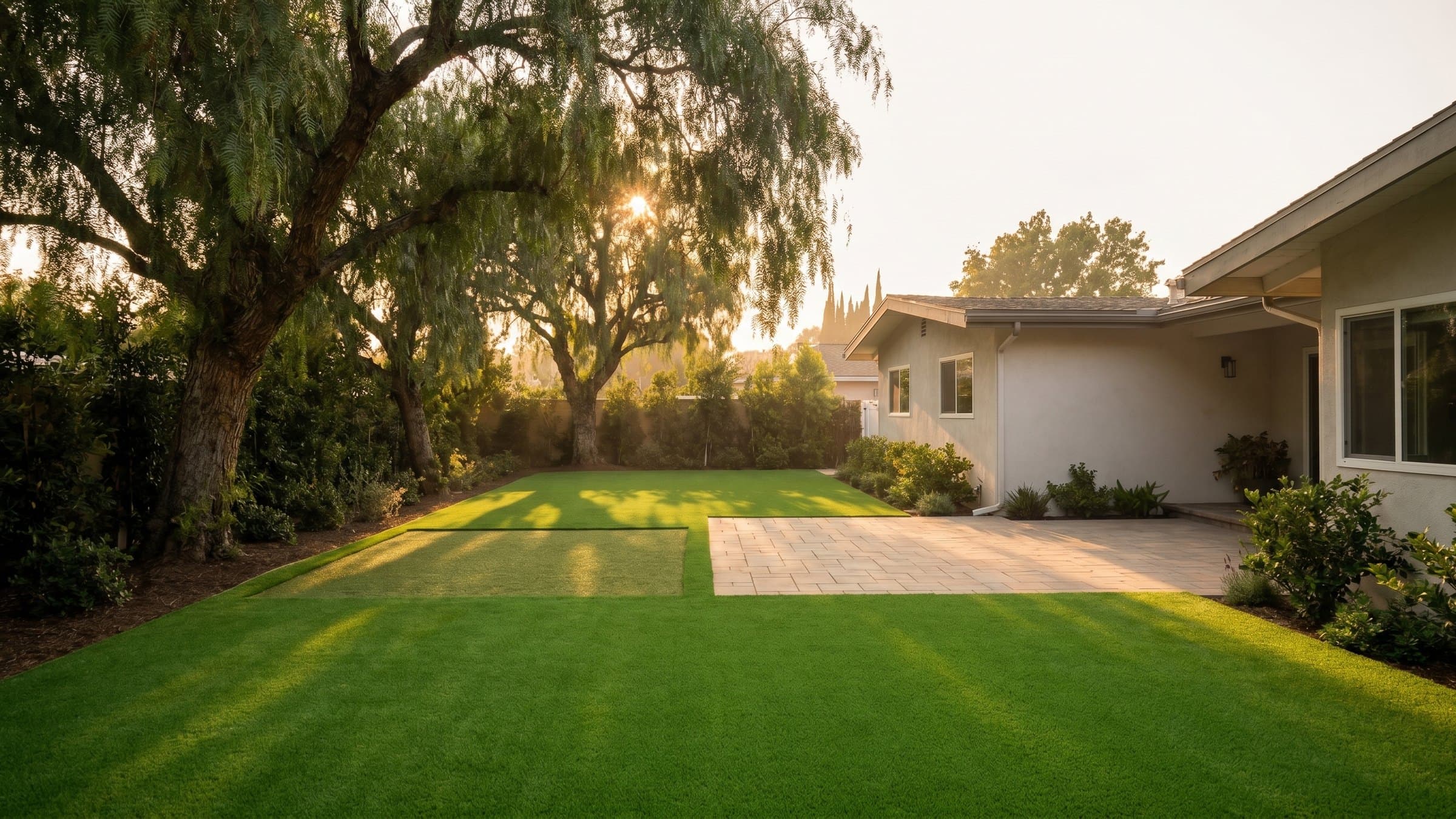 Artificial turf installation in Stanton, CA
