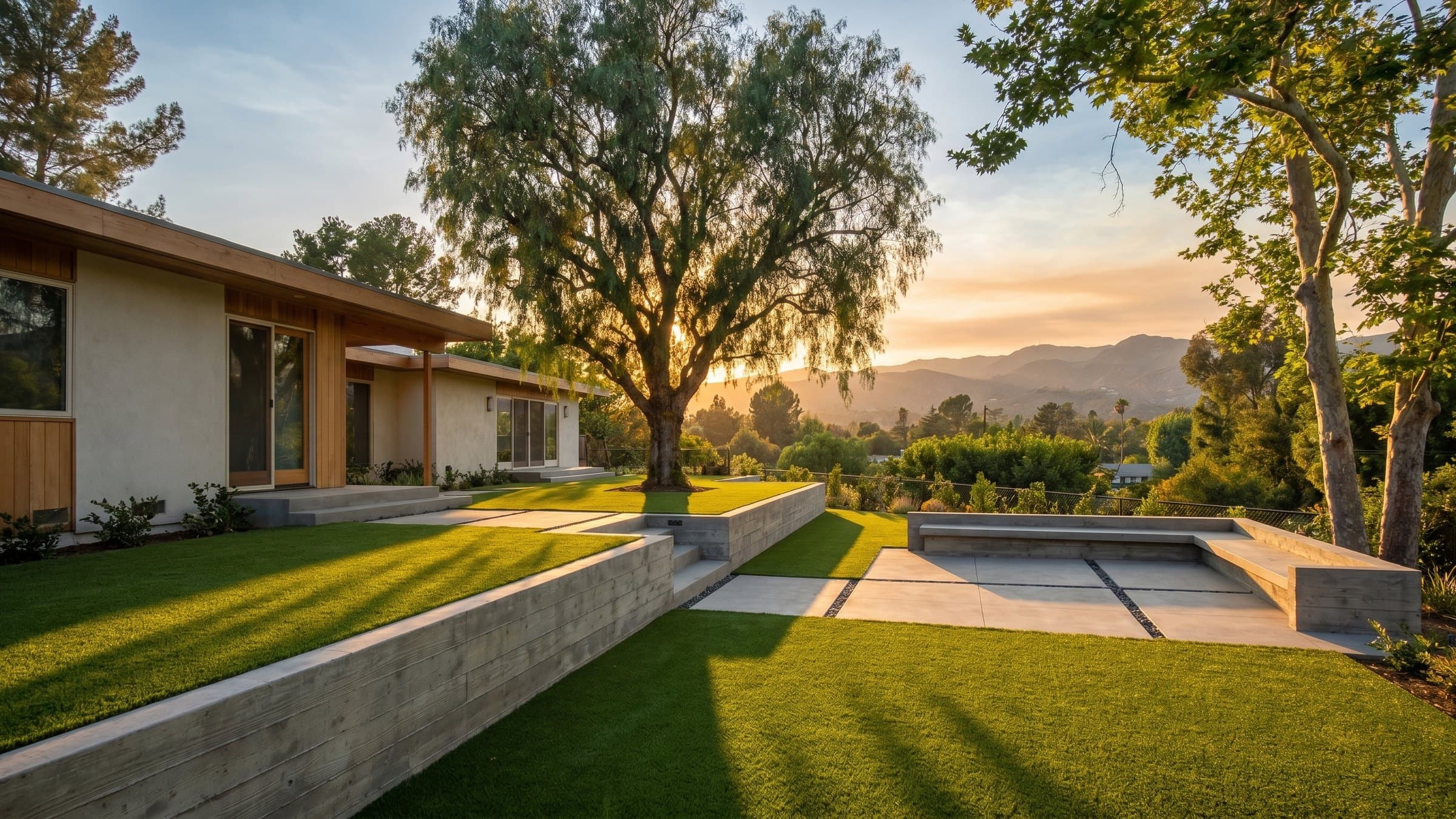 Artificial turf installation in Tarzana, CA
