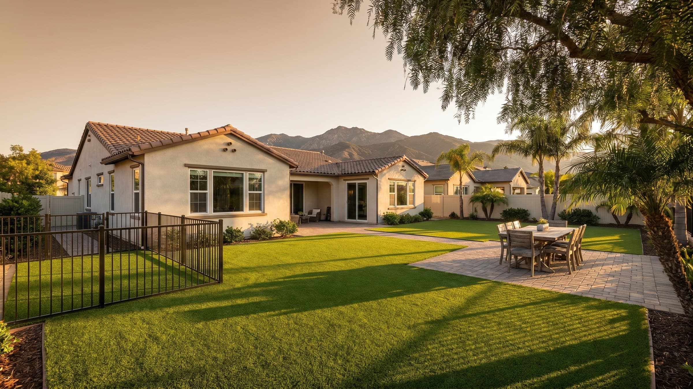 Artificial turf installation in Tustin, CA