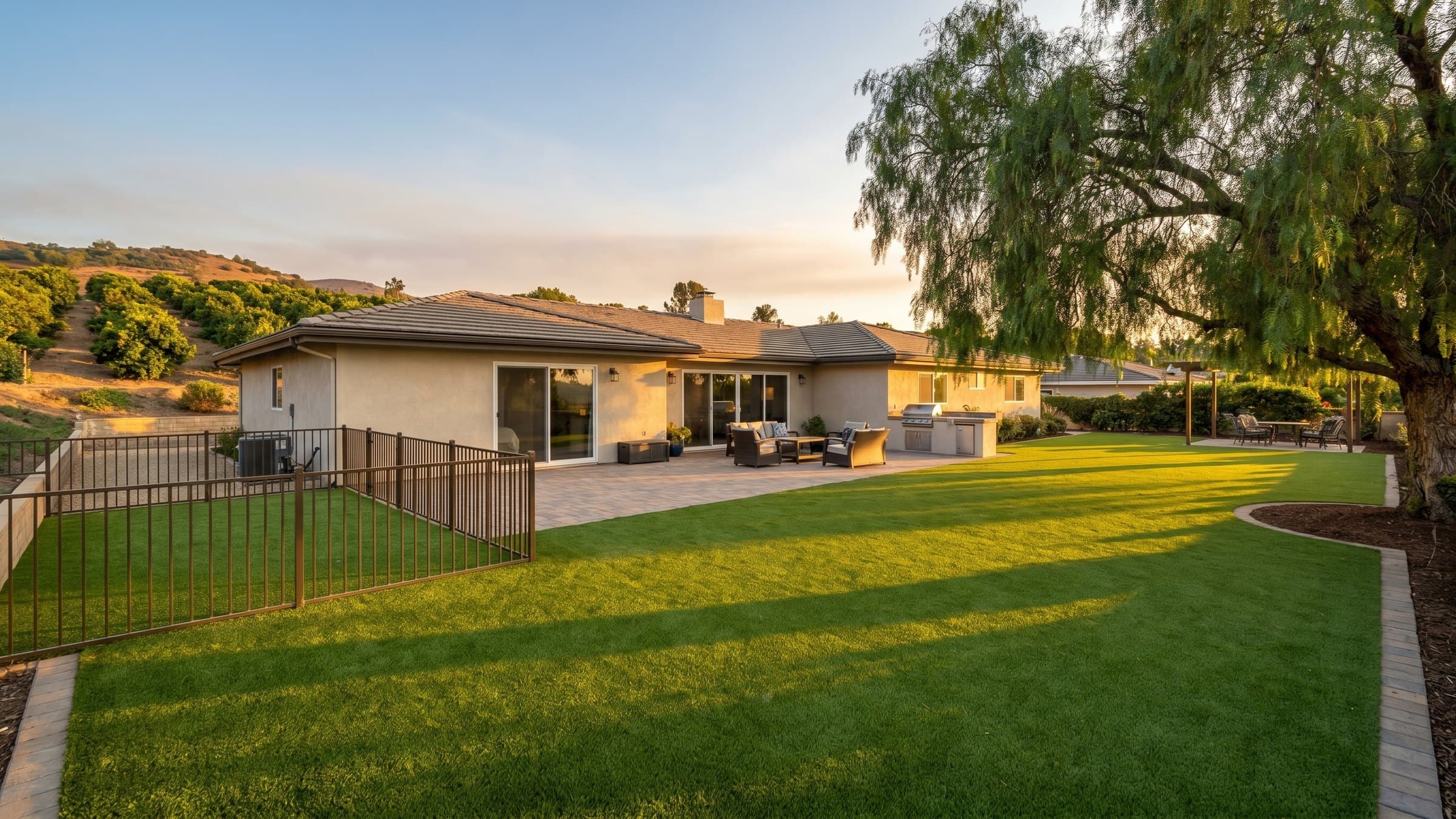 Artificial turf installation in Vista, CA