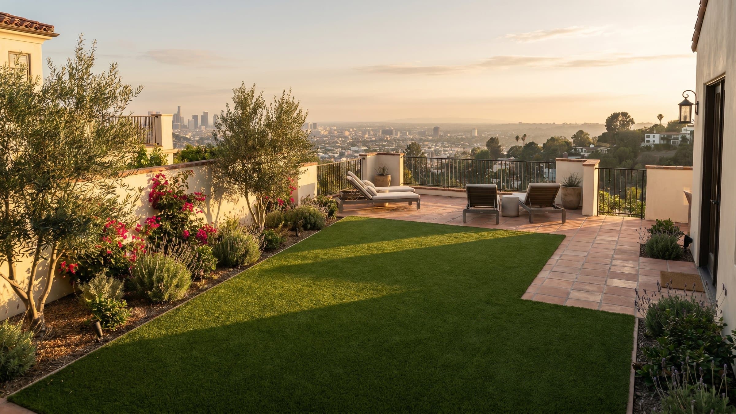 Artificial turf installation in West Hollywood, CA