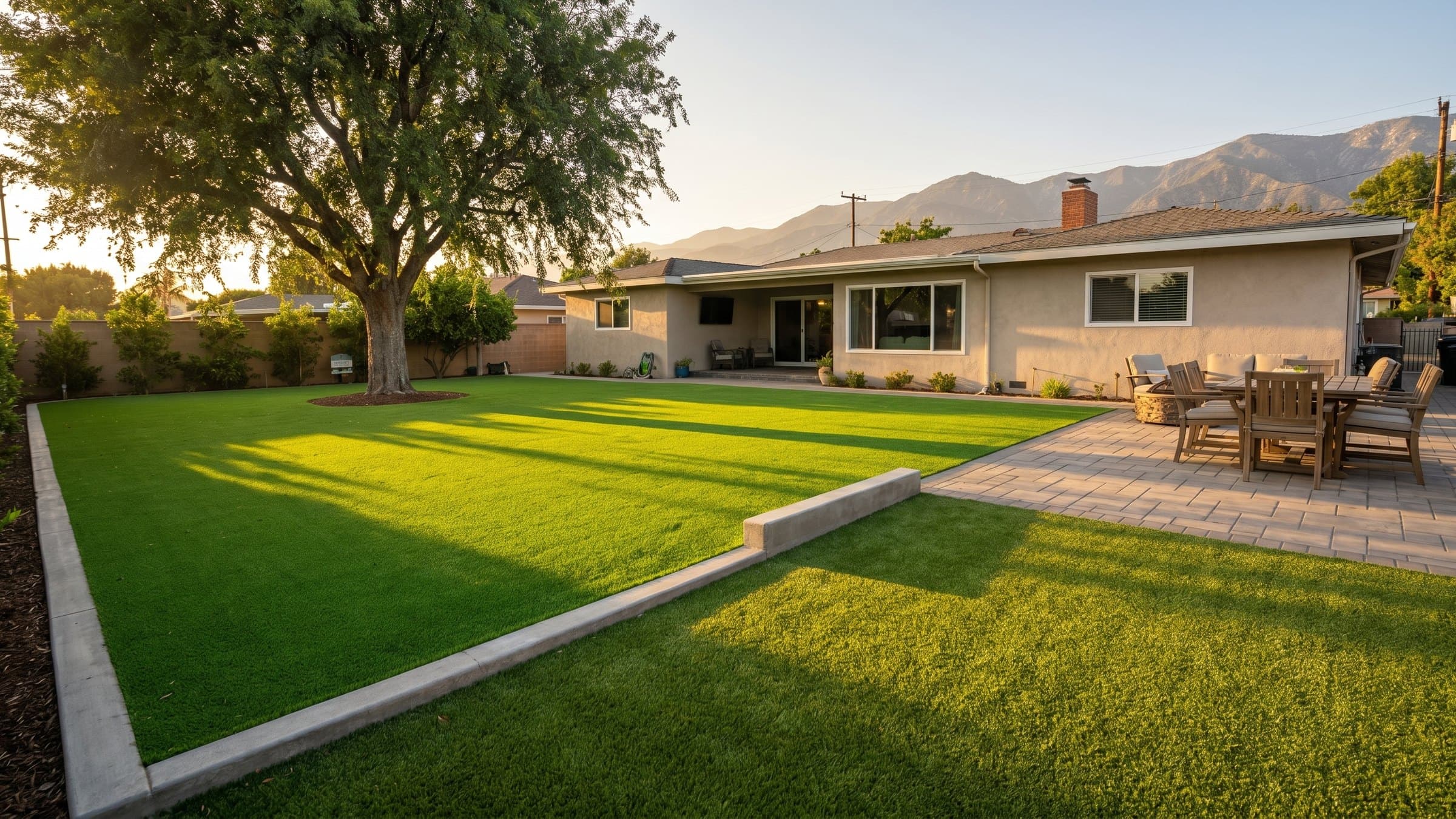 Artificial turf installation in Whittier, CA