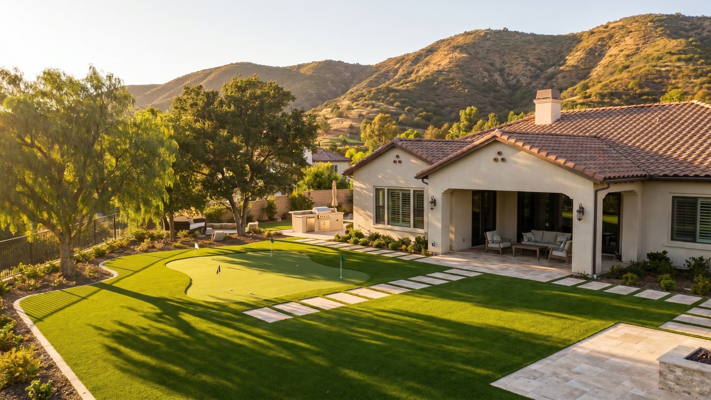 Artificial turf installation in Yorba Linda, CA