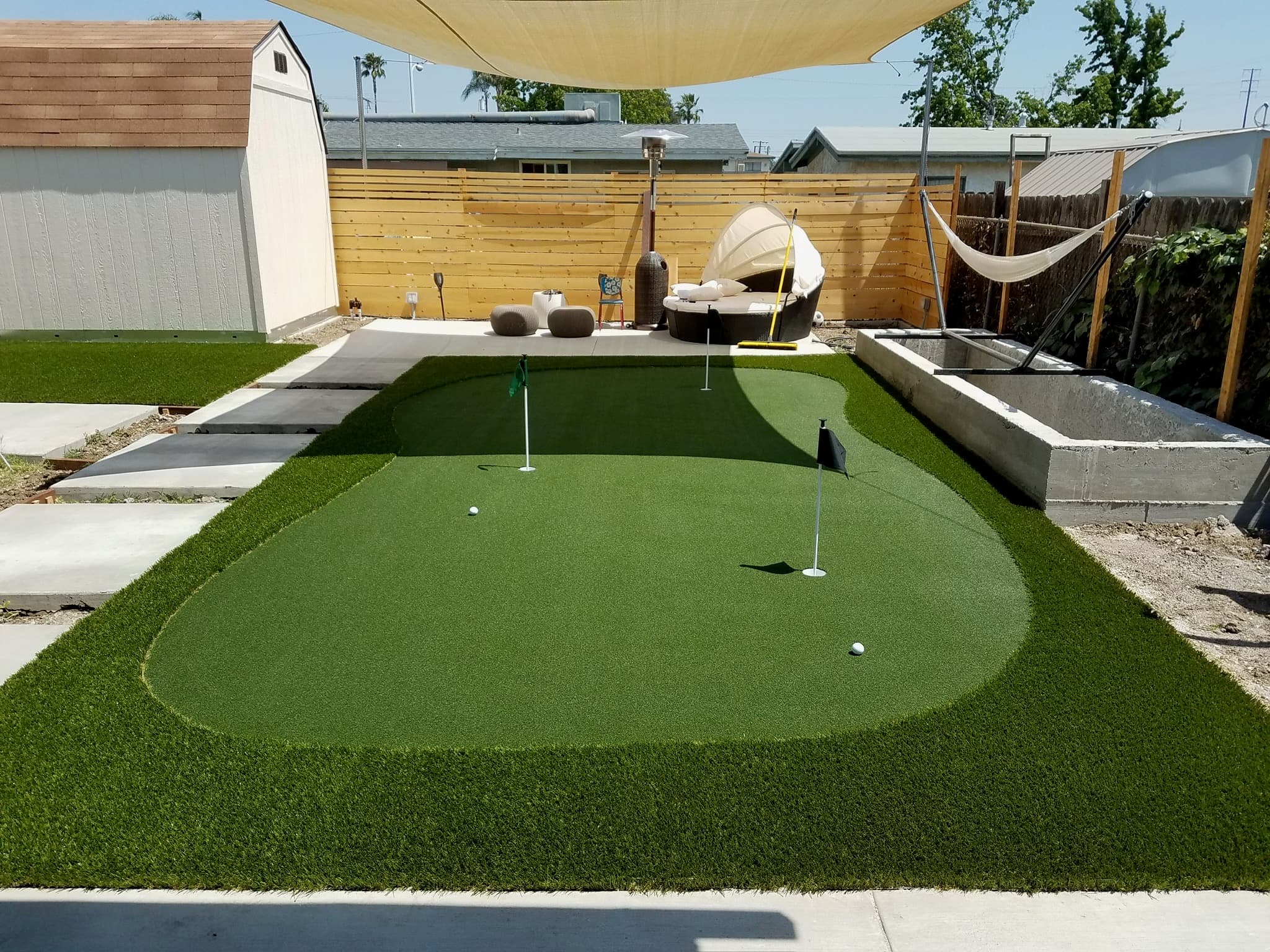 Putting Green install in Calabasas, 600 sq ft, SYNLawn Precision Putt